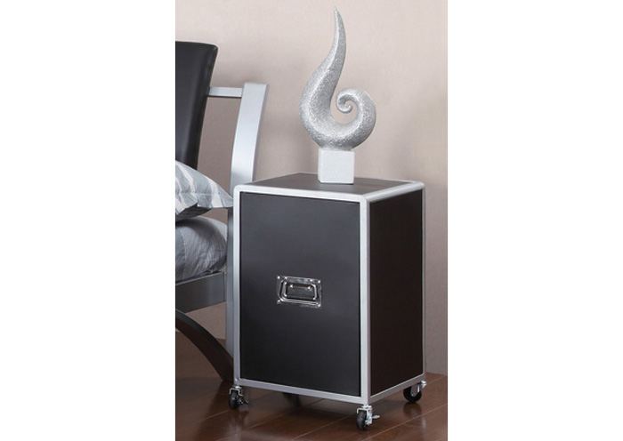 Leclair Black / Silver Cabinet,ABF Coaster Furniture