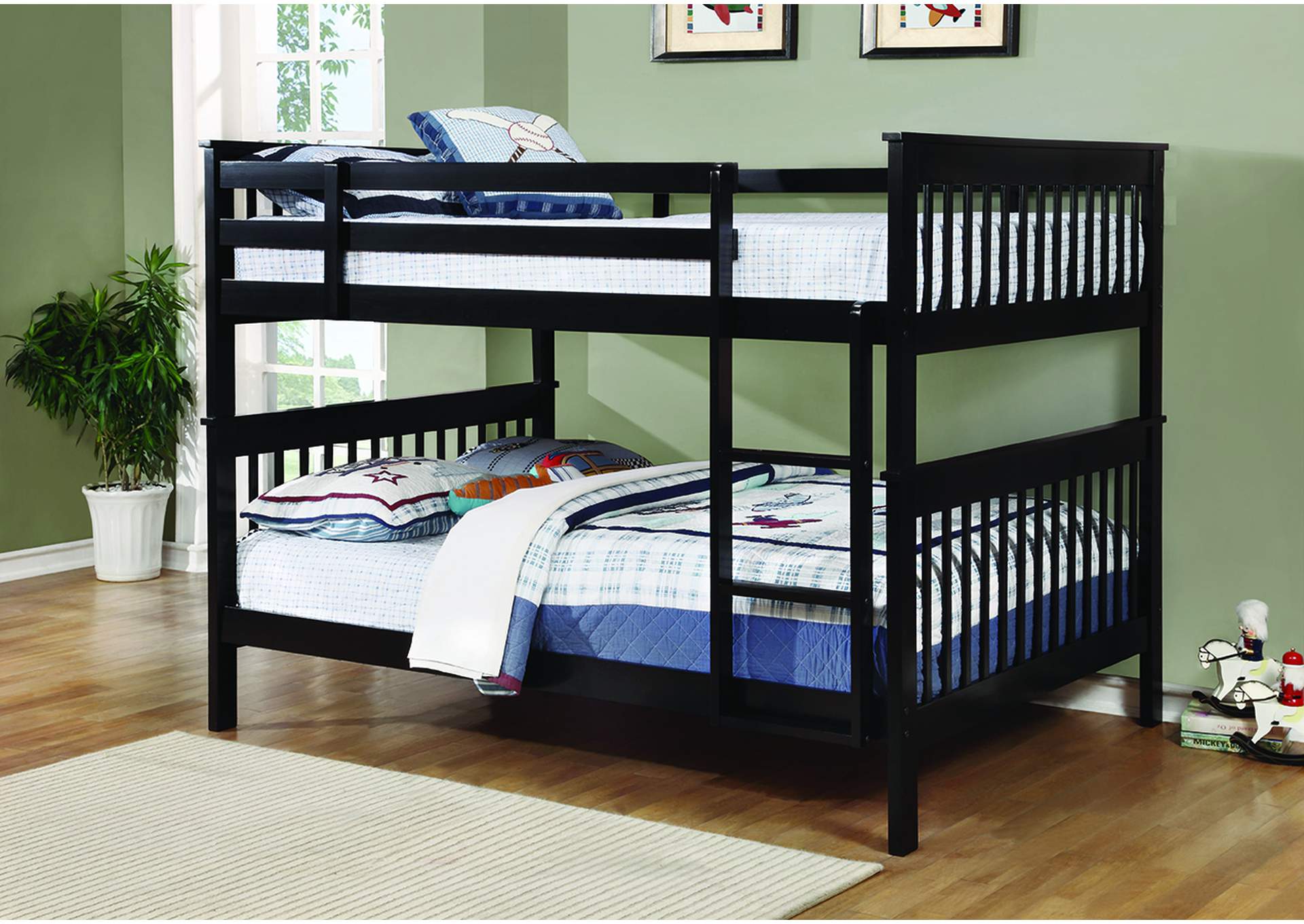 Chapman Full over Full Bunk Bed Black,Coaster Furniture