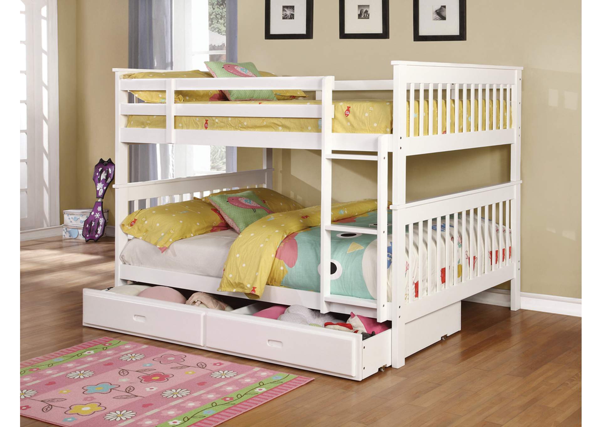 Chapman Full over Full Bunk Bed White,Coaster Furniture