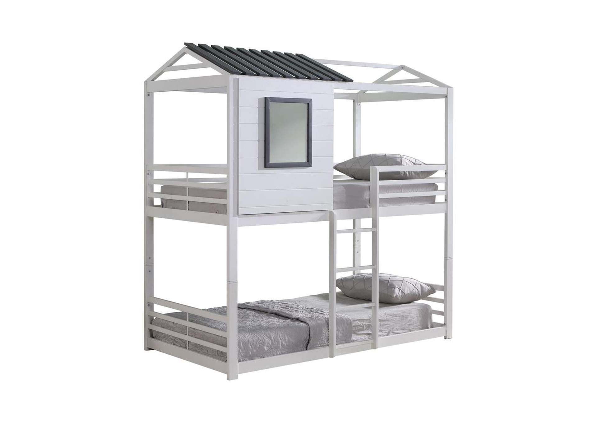 Belton Light Grey Twin-Over-Twin Bunk Bed,Coaster Furniture