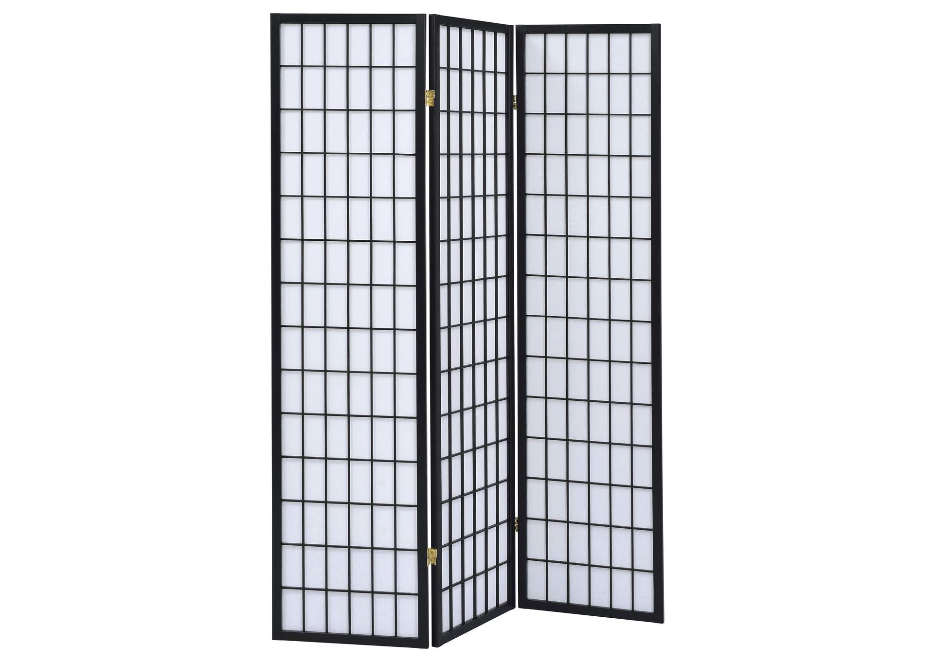 Carrie 3-panel Folding Screen Black and White,Coaster Furniture