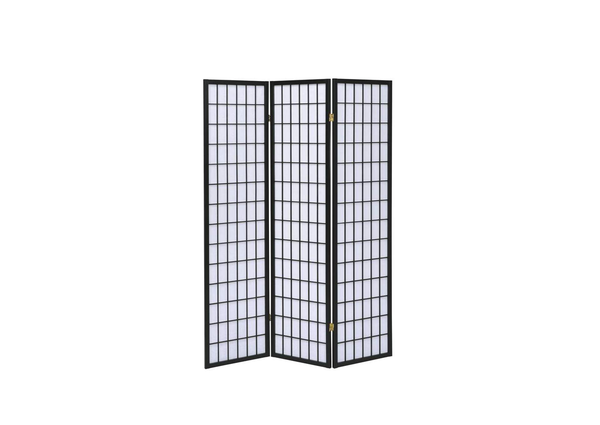 3-panel Folding Screen Black and White,Coaster Furniture