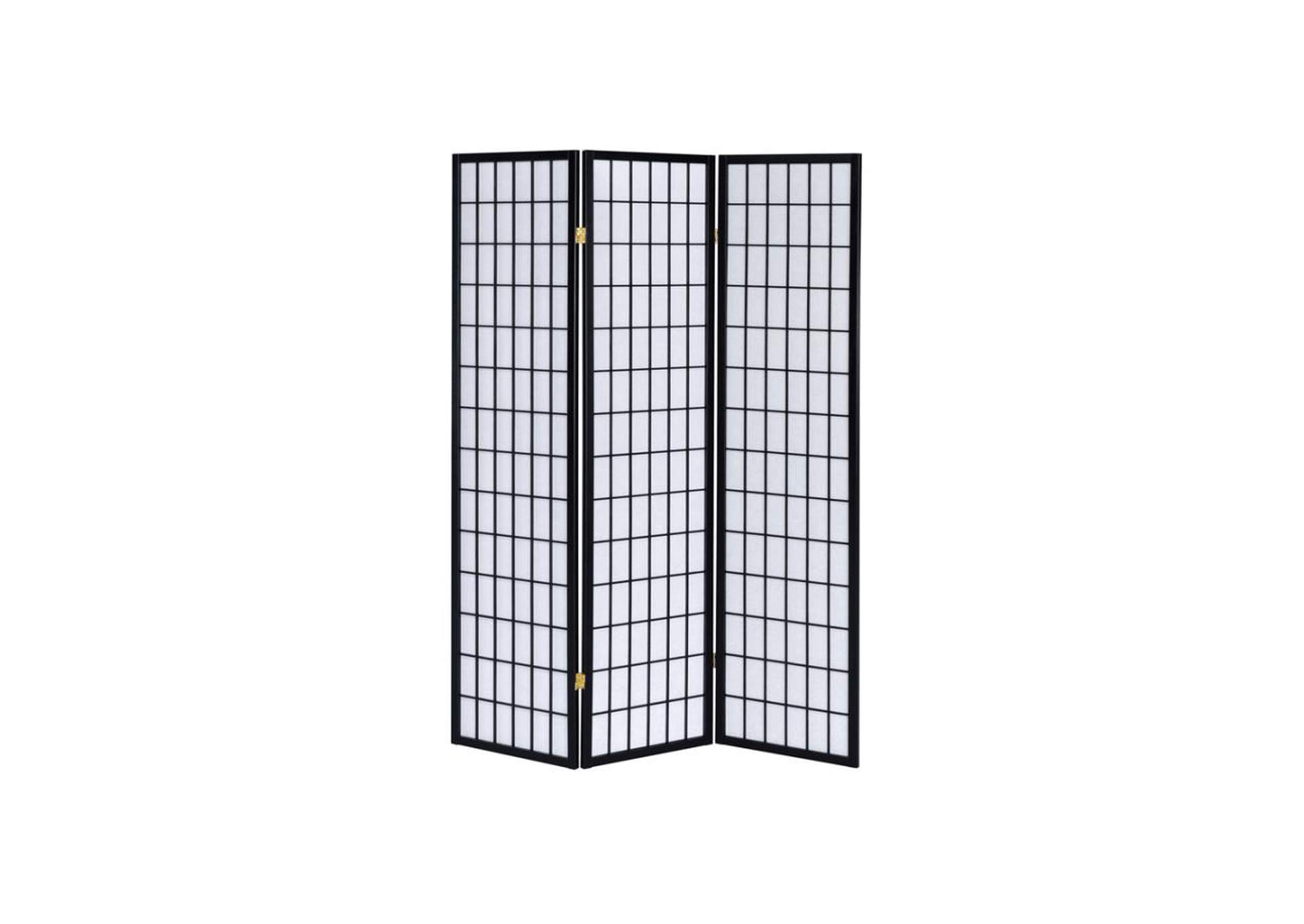 Carrie 3-panel Folding Screen Black and White,Coaster Furniture