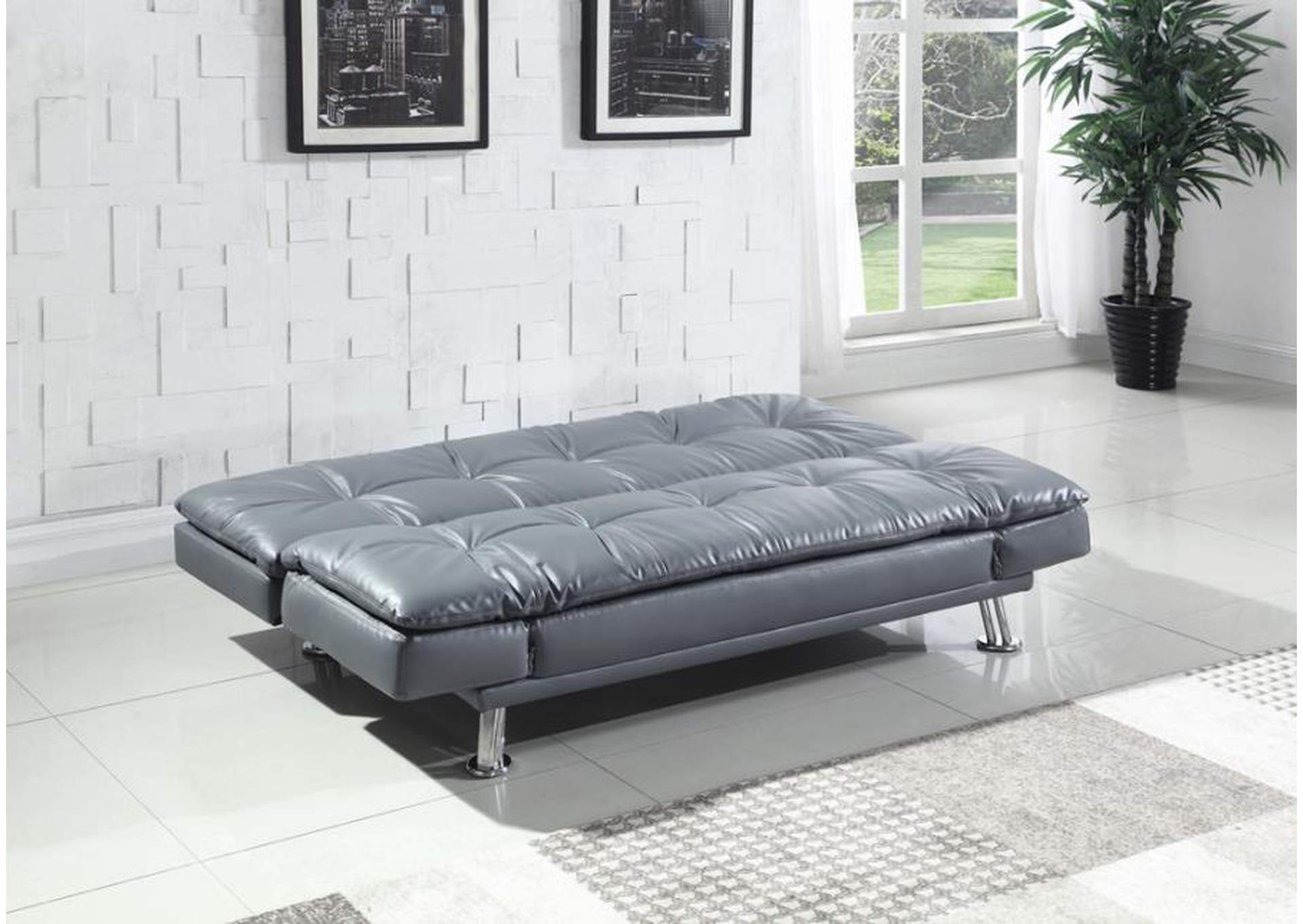 Dilleston Tufted Back Upholstered Sofa Bed Grey,Coaster Furniture