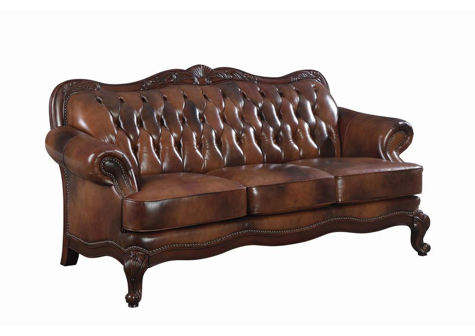 Bistre Victoria Traditional Tri-Tone Sofa,Coaster Furniture