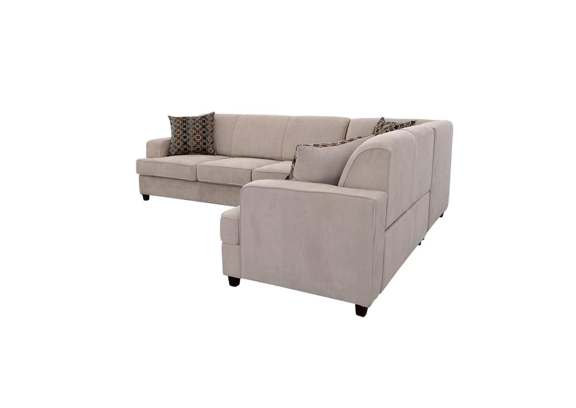 Tess L-Shape Sleeper Sectional Grey,Coaster Furniture