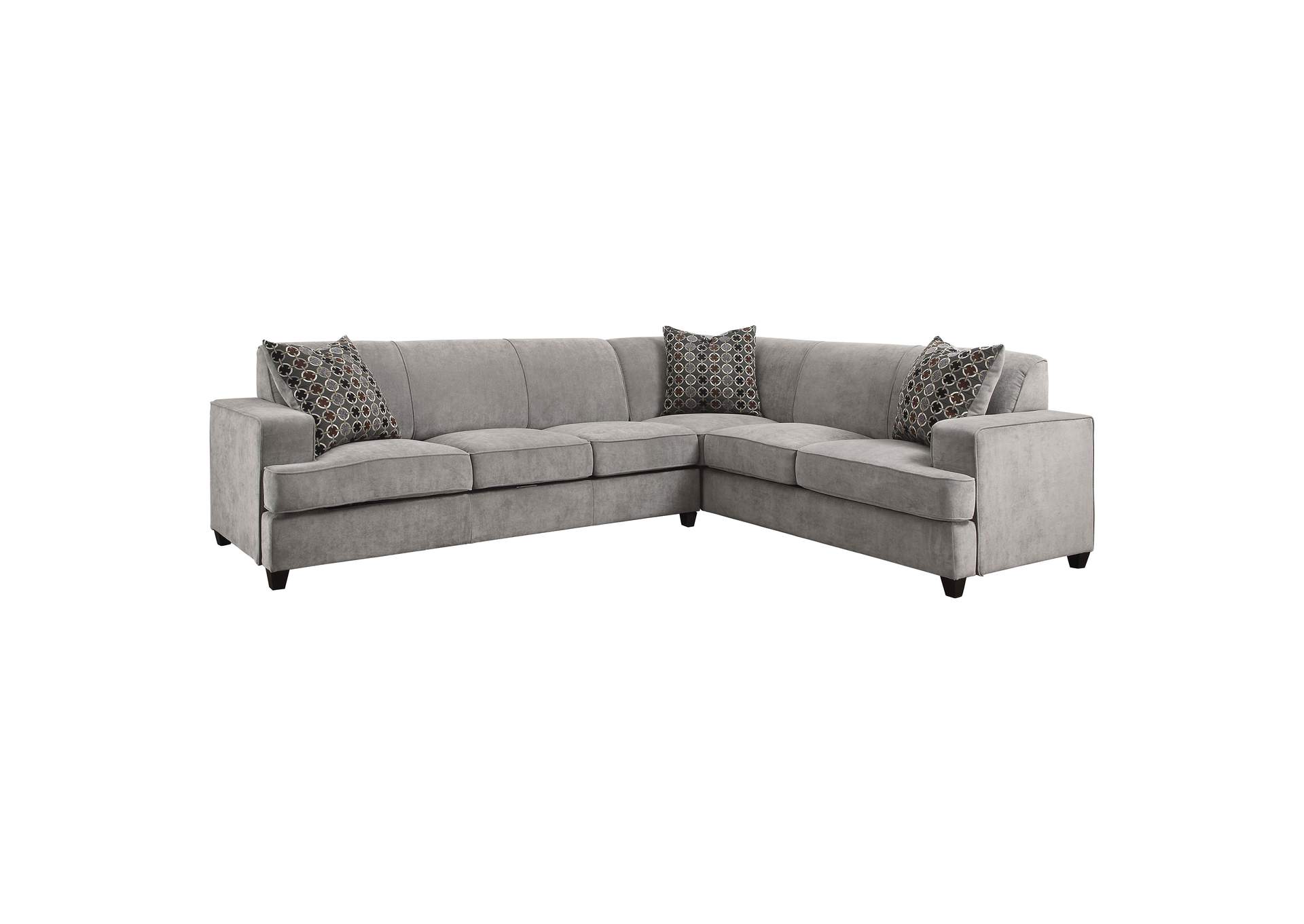 Tess L-shape Sleeper Sectional Grey,Coaster Furniture