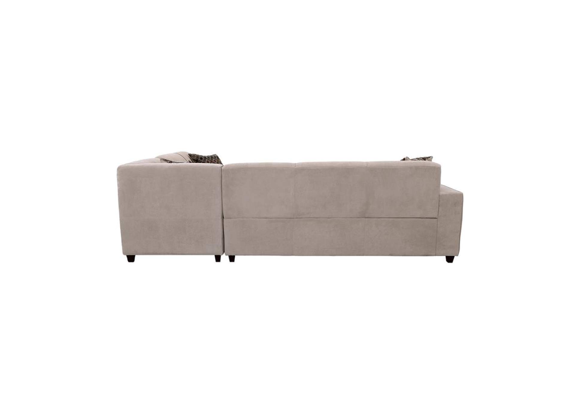 Tess L-Shape Sleeper Sectional Grey,Coaster Furniture