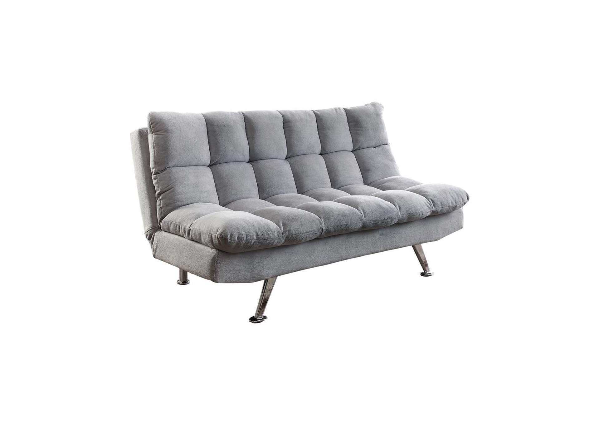 Chrome Transitional Dark Grey and Chrome Sofa Bed,Coaster Furniture