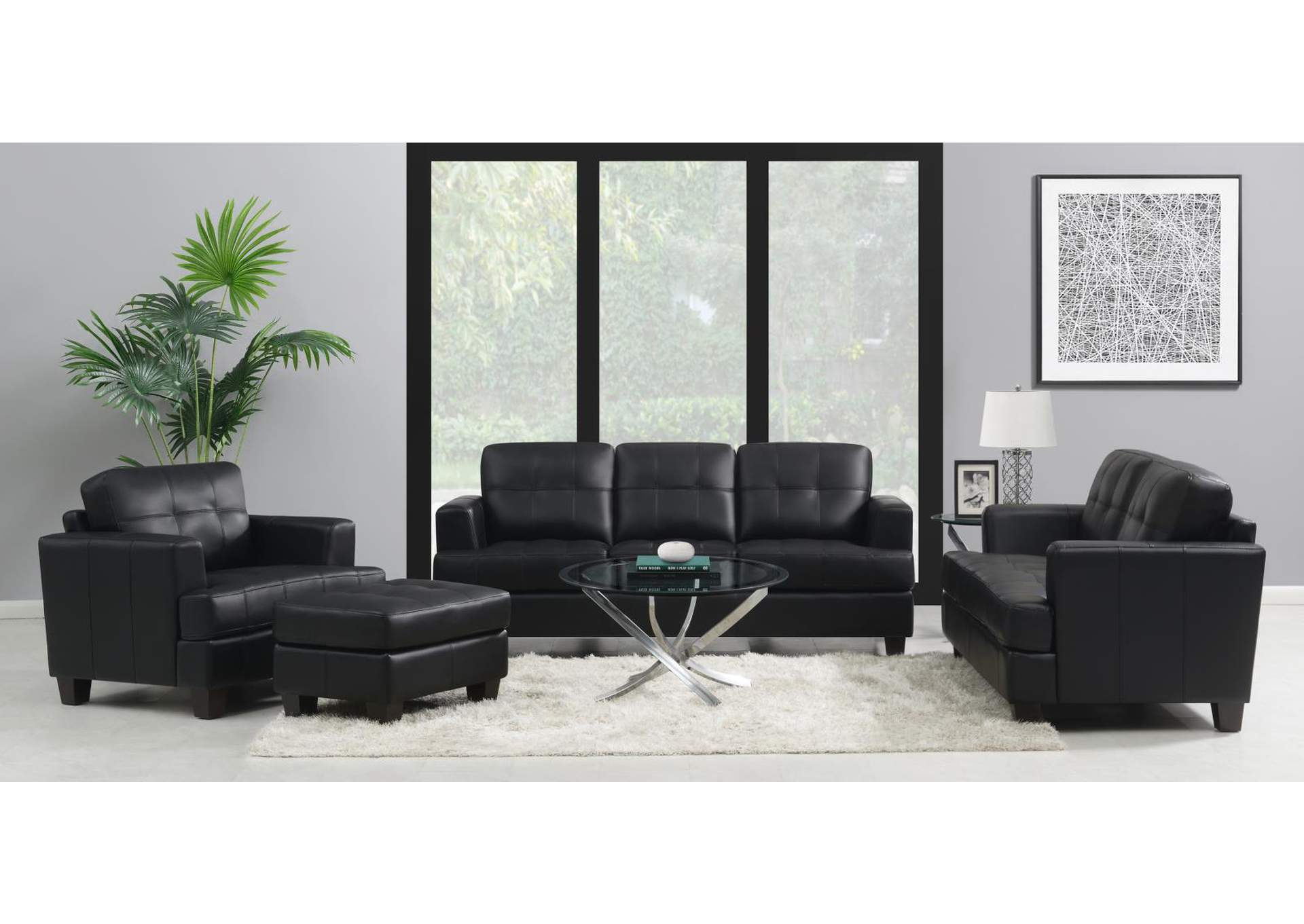 St-205 Black Sofa,Coaster Furniture