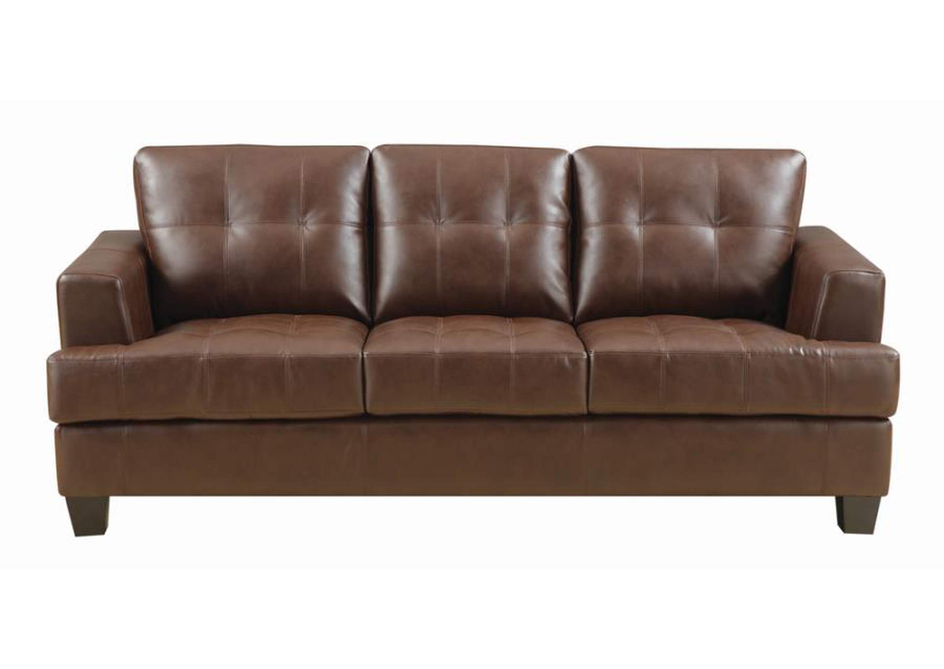 Samuel Tufted Sofa Dark Brown,Coaster Furniture