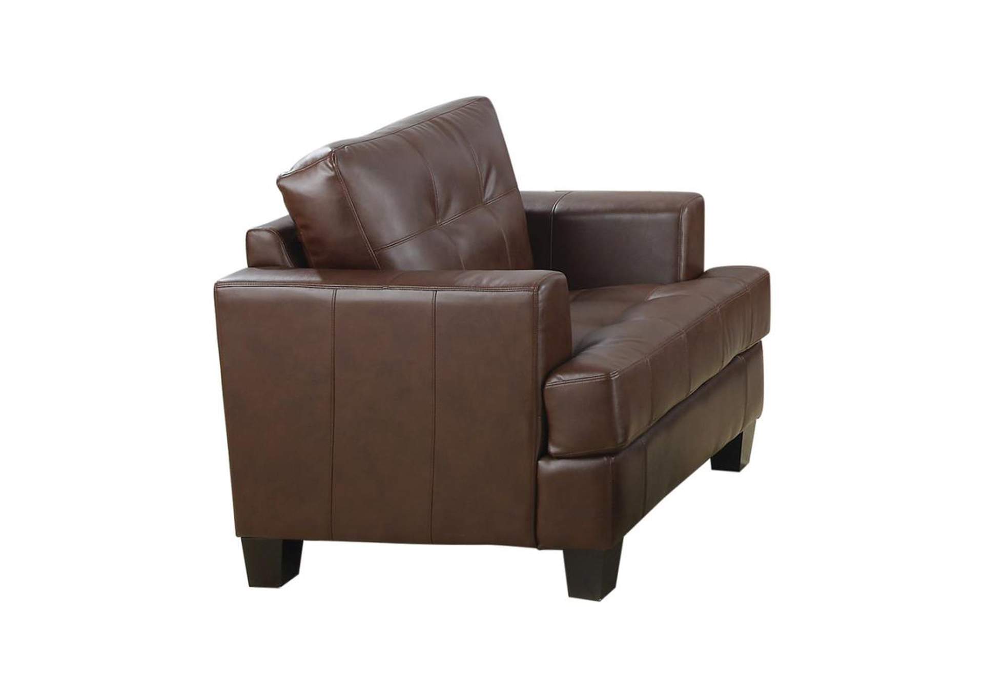 Samuel Upholstered Chair Dark Brown,Coaster Furniture