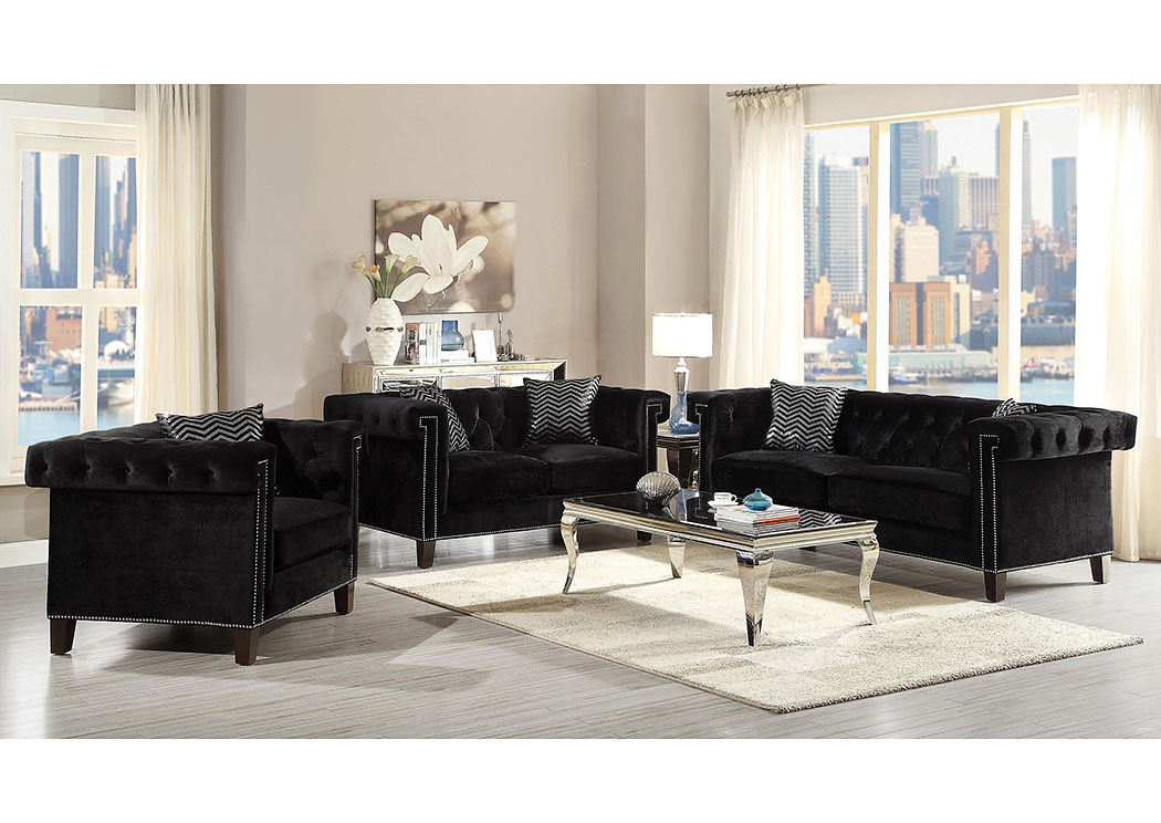 Reventlow Black Sofa Loveseat La Bro S Home Furnishings Livermore Ca