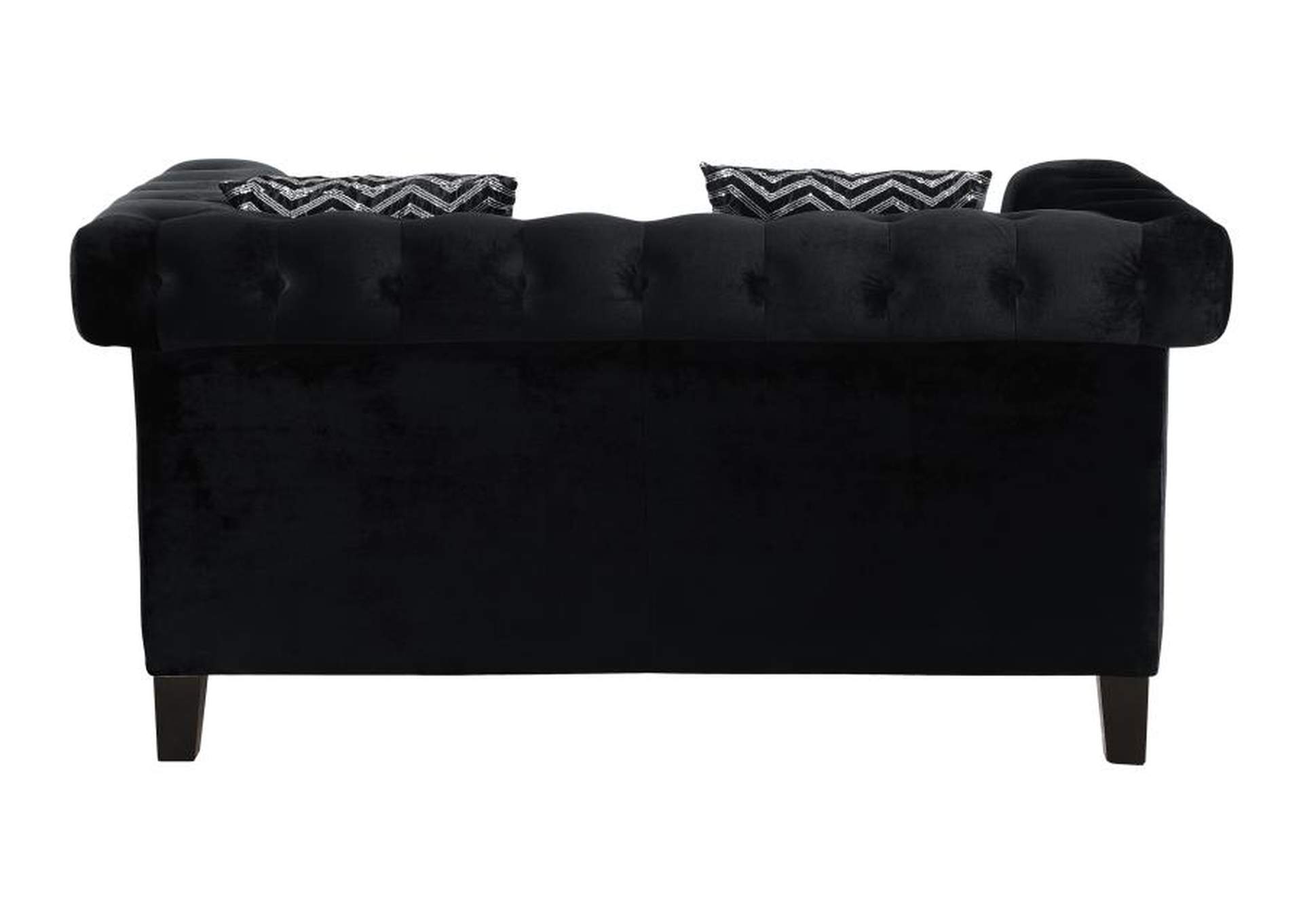 Reventlow Tufted Loveseat Black,Coaster Furniture