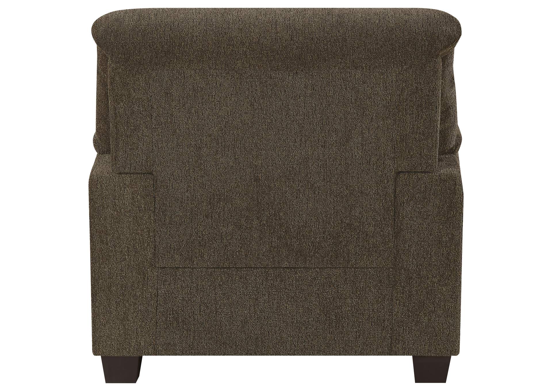 Clementine Upholstered Chair with Nailhead Trim Brown,Coaster Furniture