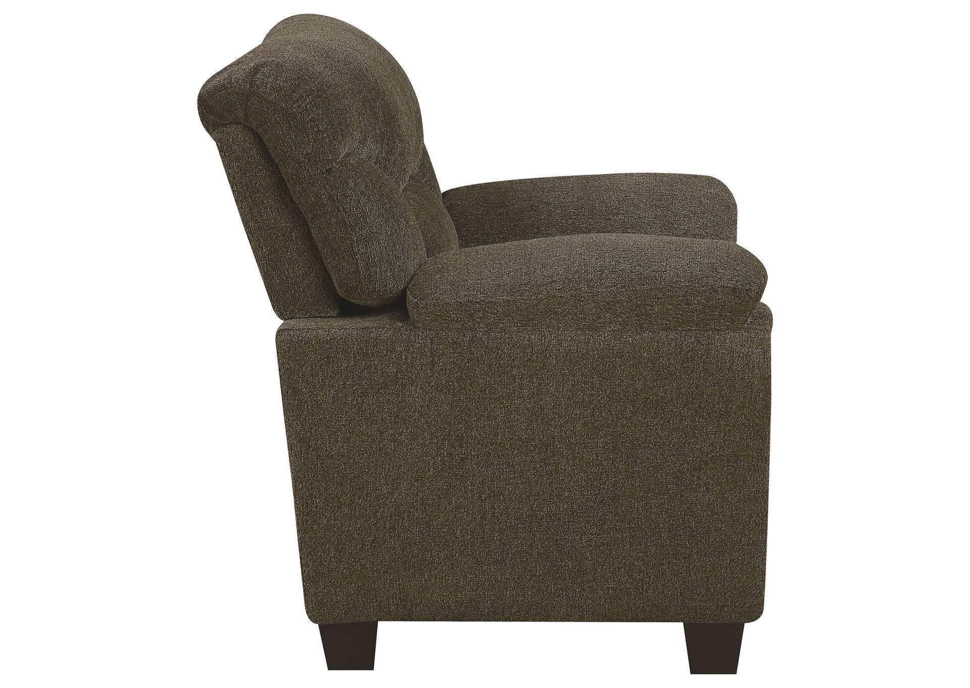 Clementine Upholstered Chair with Nailhead Trim Brown,Coaster Furniture