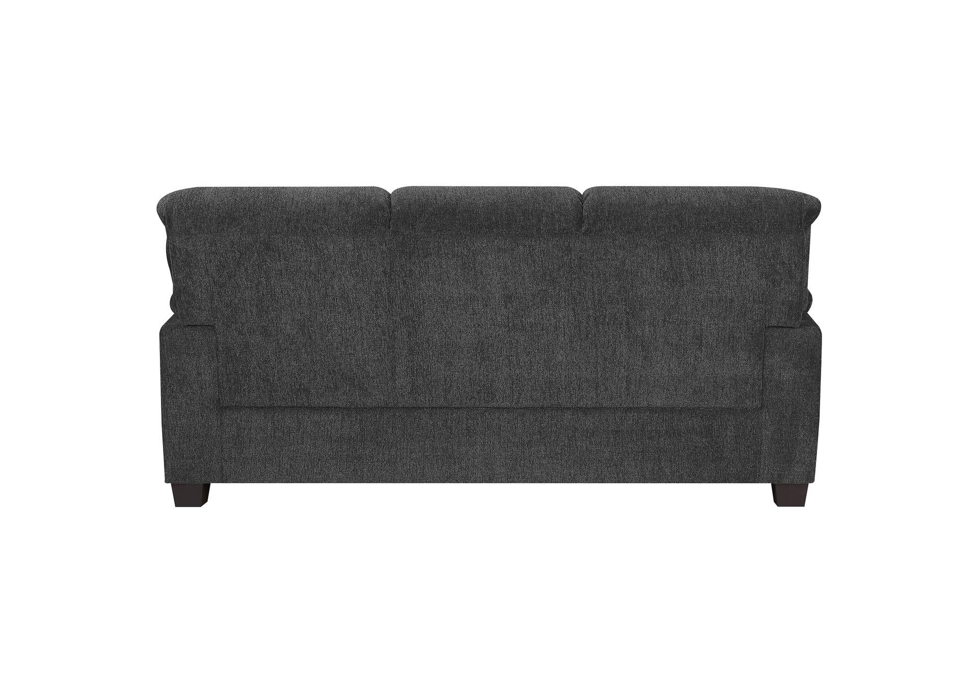 Clementine Upholstered Sofa with Nailhead Trim Grey,Coaster Furniture