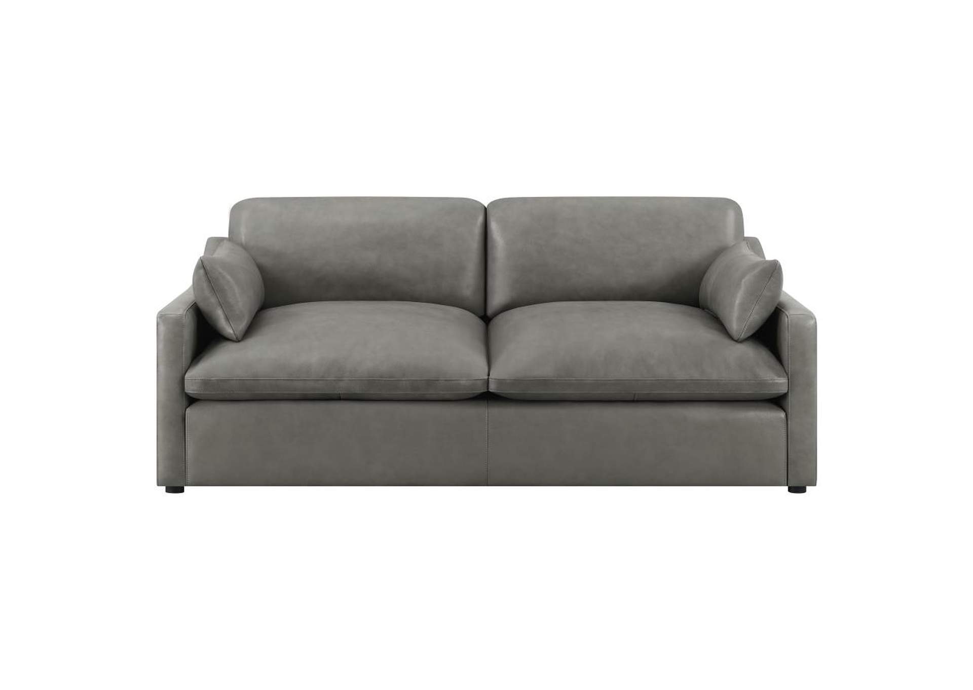 Grayson 2 - piece Sloped Arm Upholstered Living Room Set Grey,Coaster Furniture