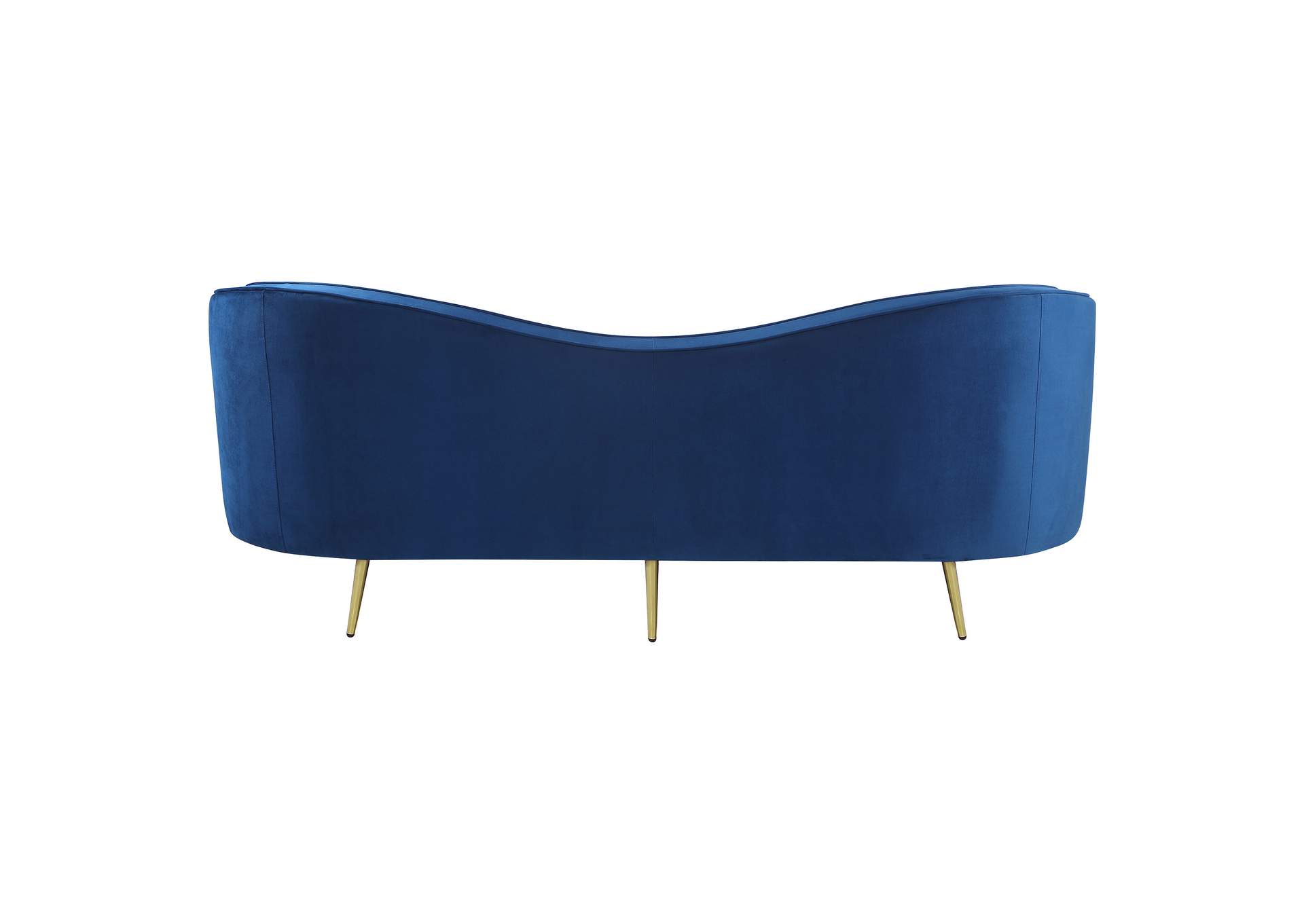 Sophia Upholstered Camel Back Sofa Blue,Coaster Furniture