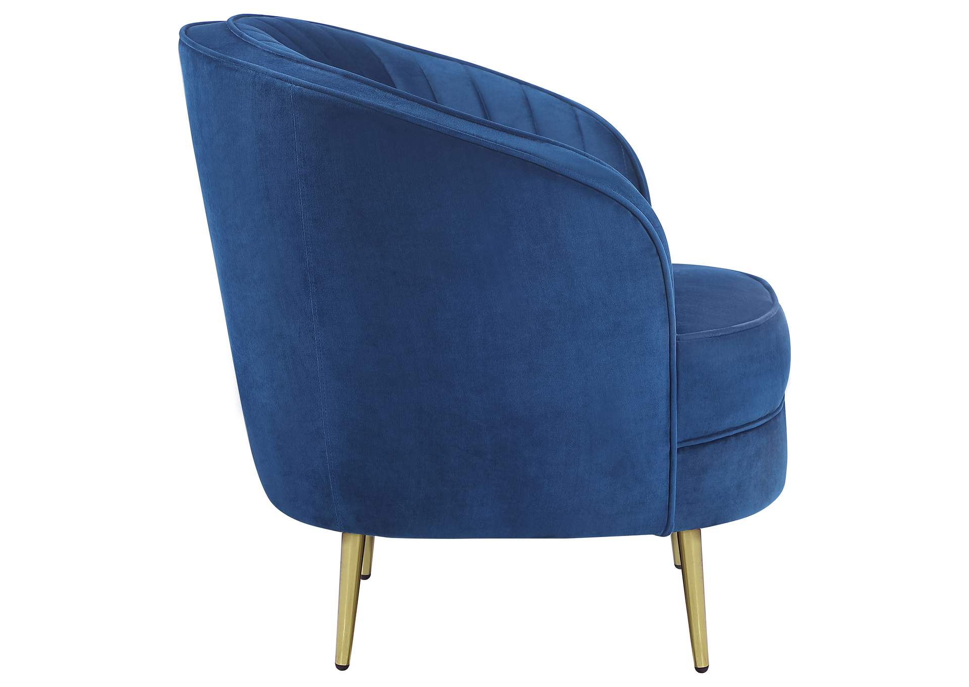 Sophia Upholstered Vertical Channel Tufted Chair Blue,Coaster Furniture