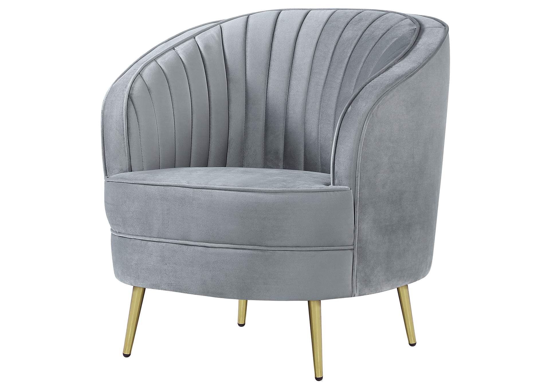 Sophia Upholstered Chair Grey and Gold,Coaster Furniture