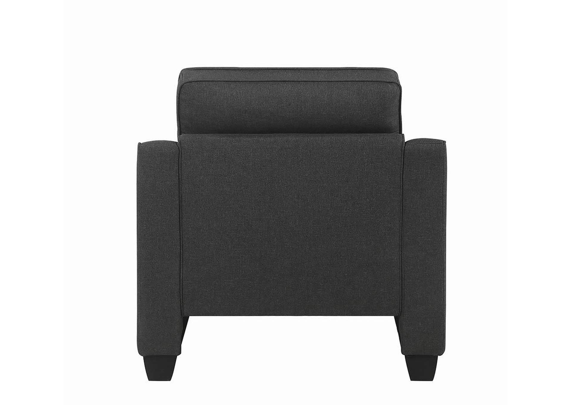 Nicolette Upholstered Tufted Chair Dark Grey,Coaster Furniture