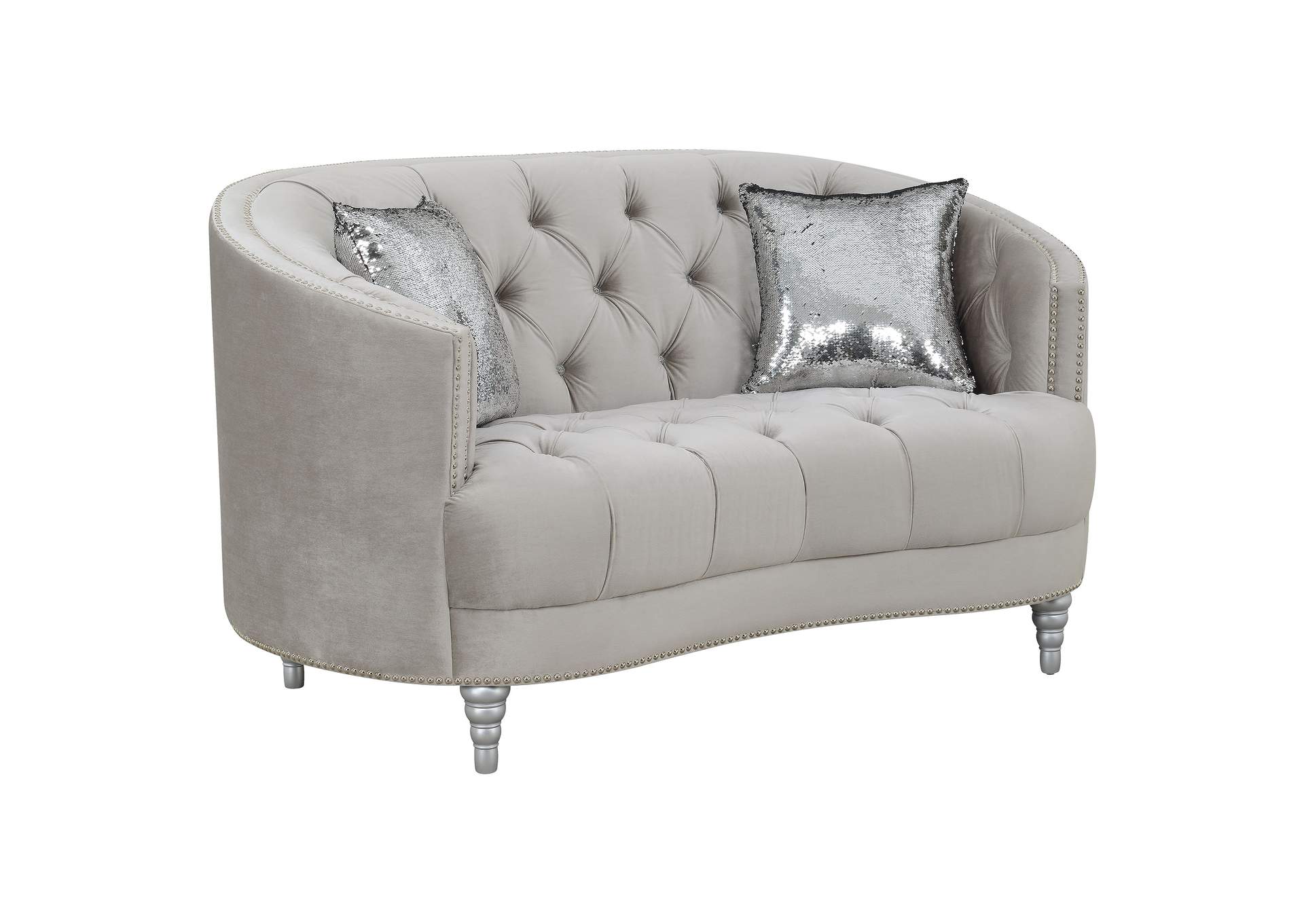 Avonlea 3-piece Tufted Living Room Set Grey,Coaster Furniture