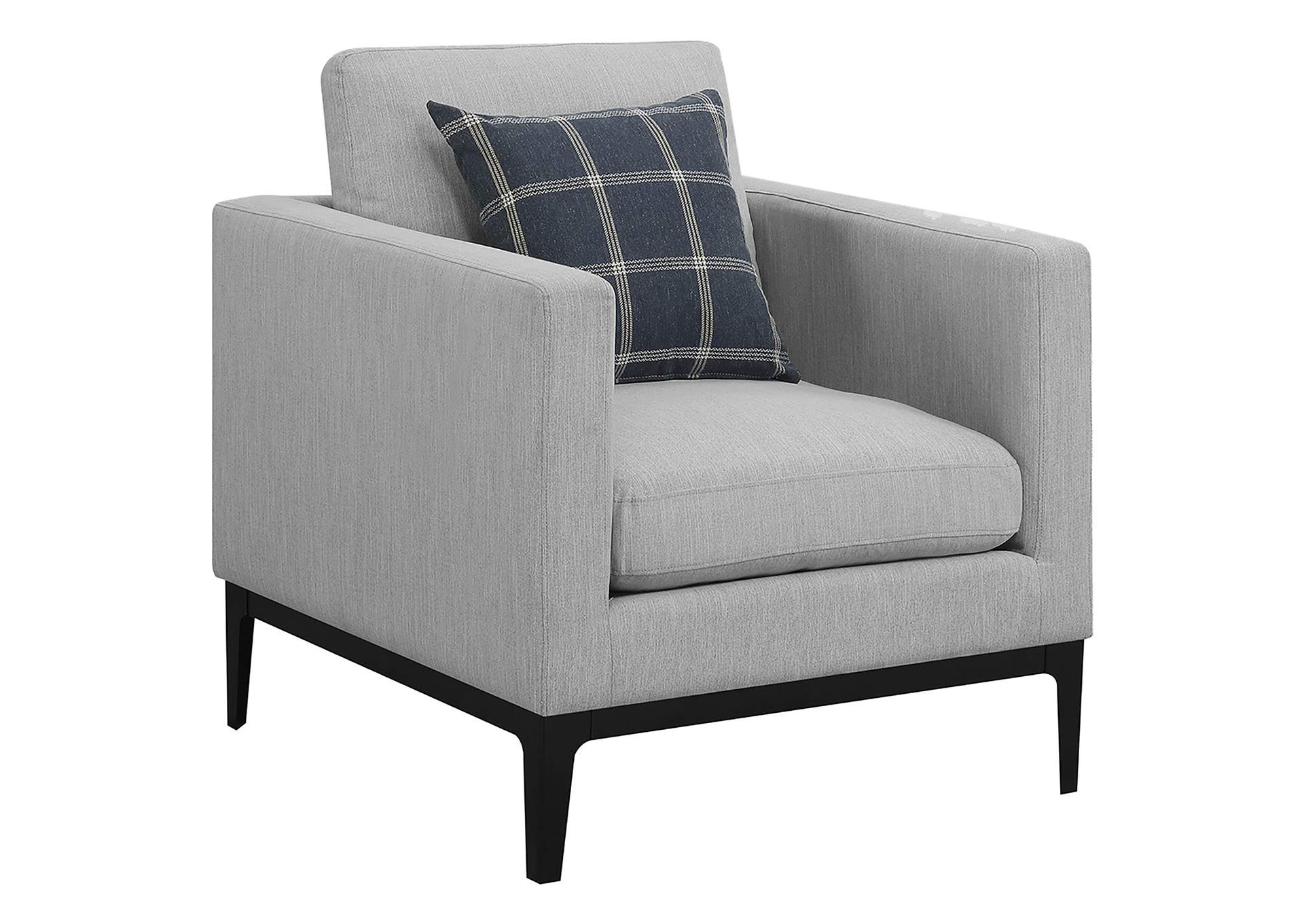 Apperson Cushioned Back Arm Chair Light Grey,Coaster Furniture