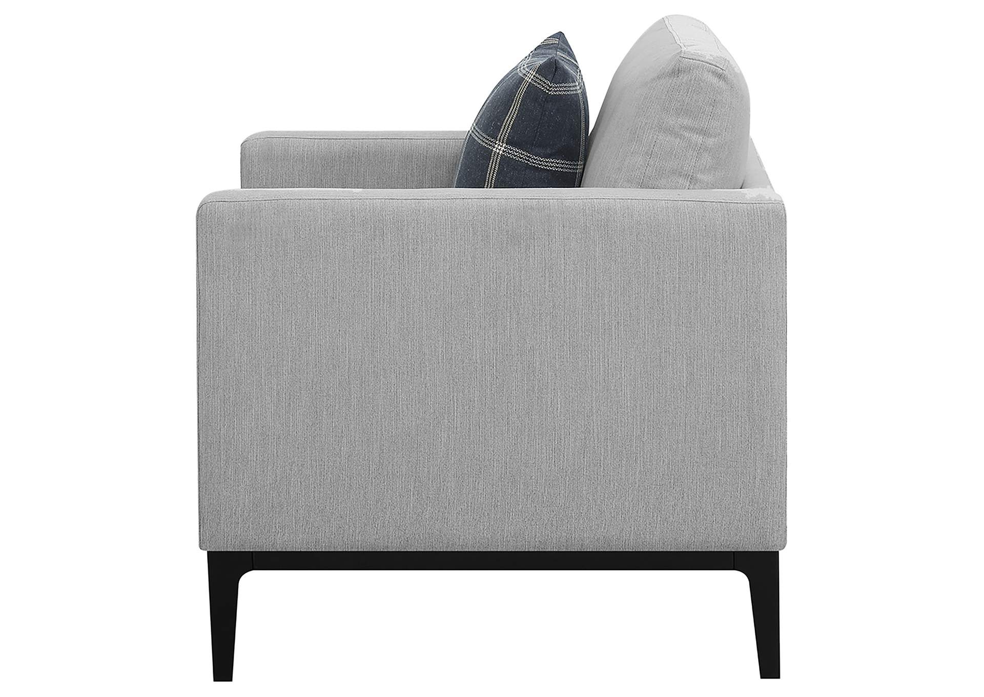 Apperson Cushioned Back Arm Chair Light Grey,Coaster Furniture