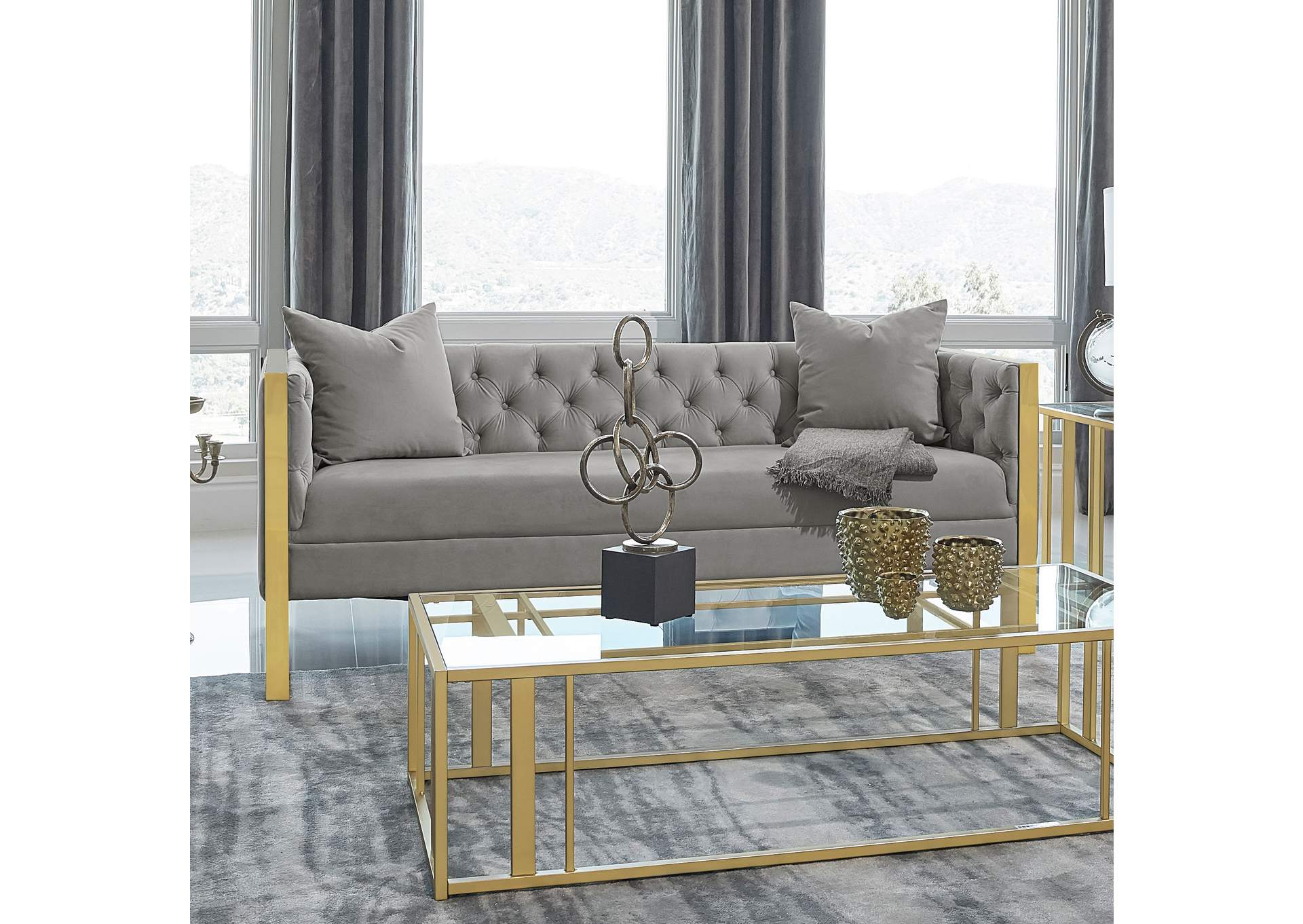 Eastbrook Tufted Back Sofa Grey,Coaster Furniture