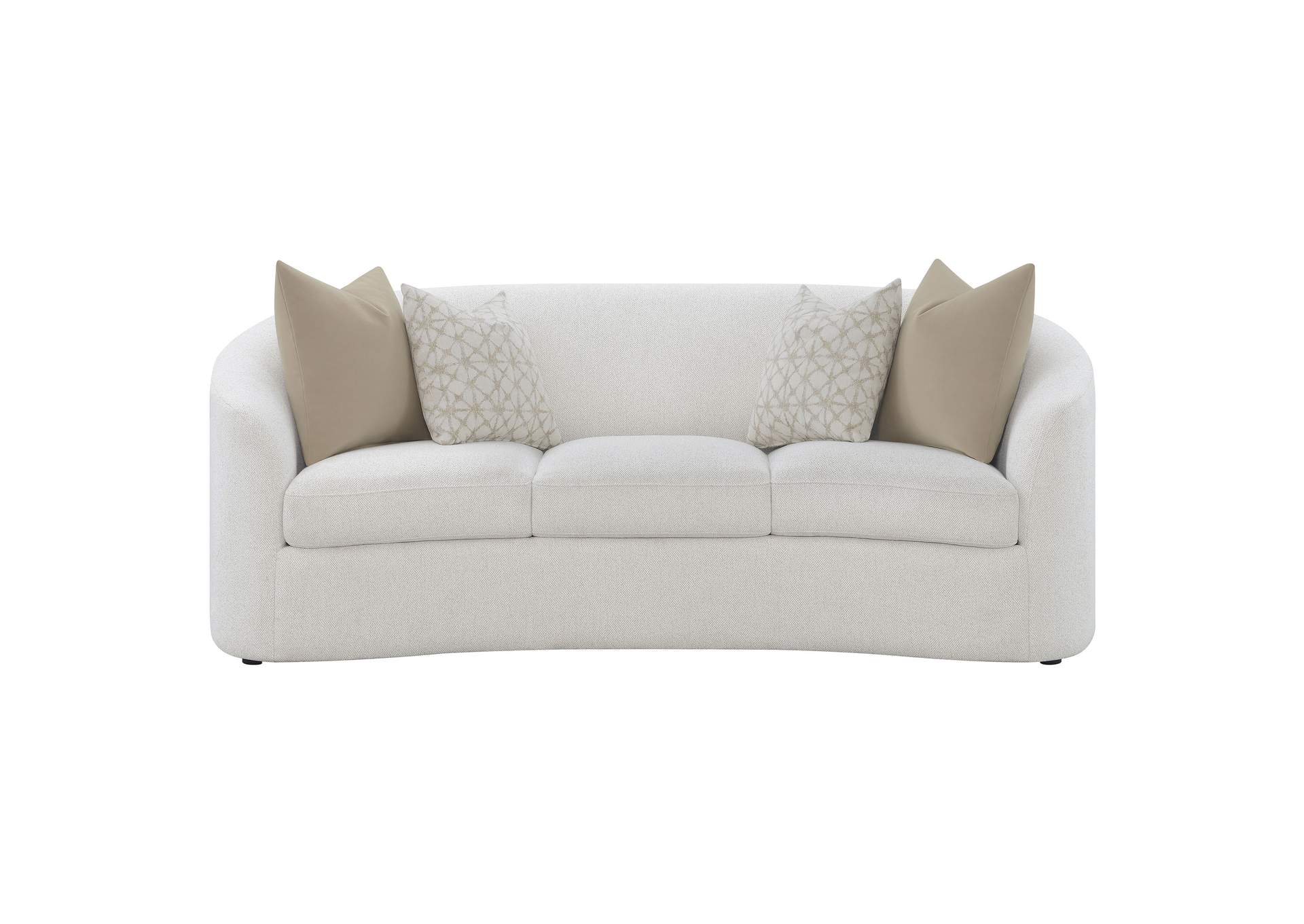 Rainn Upholstered Tight Back Sofa Latte,Coaster Furniture