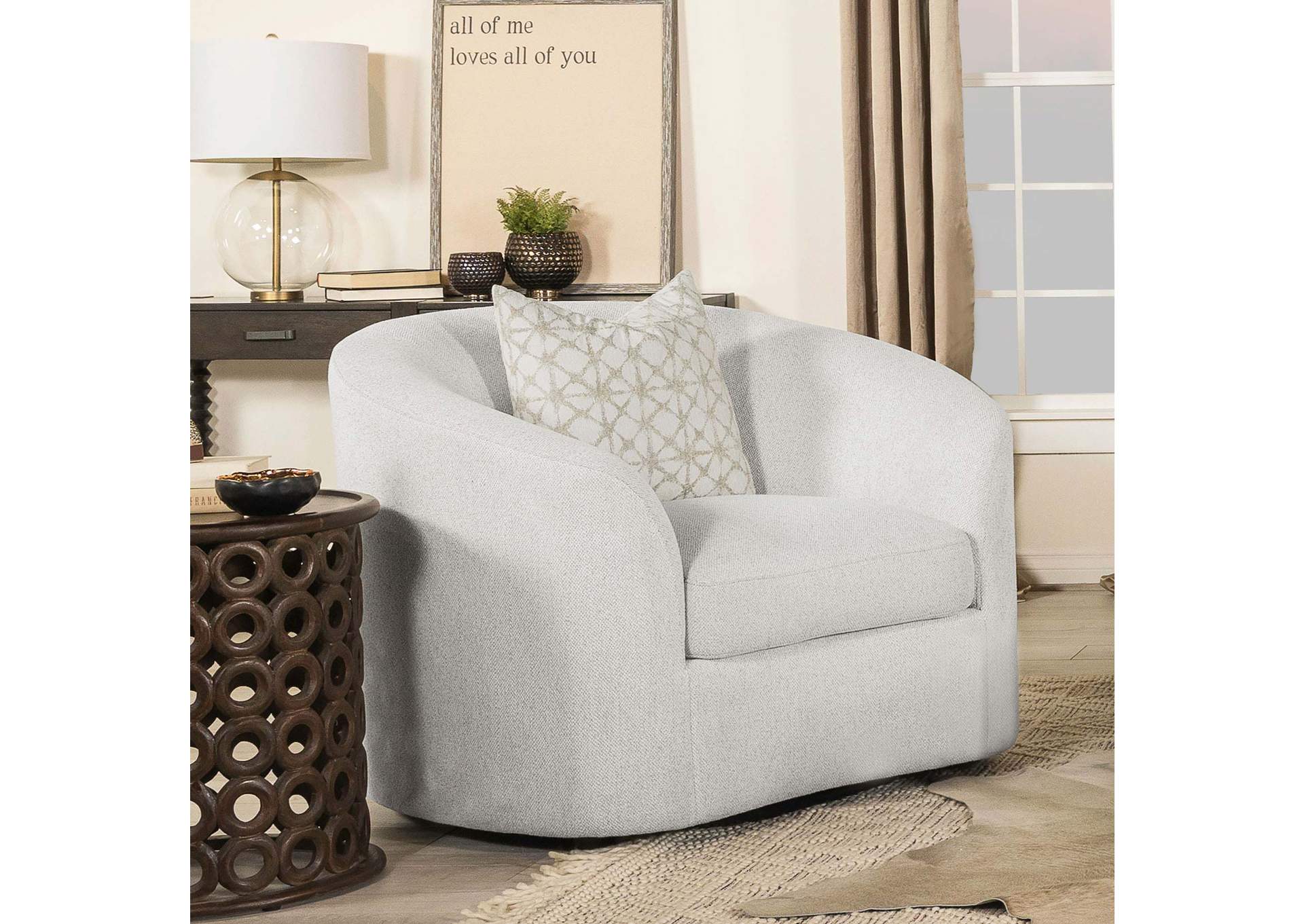 Rainn Upholstered Tight Back Chair Latte,Coaster Furniture
