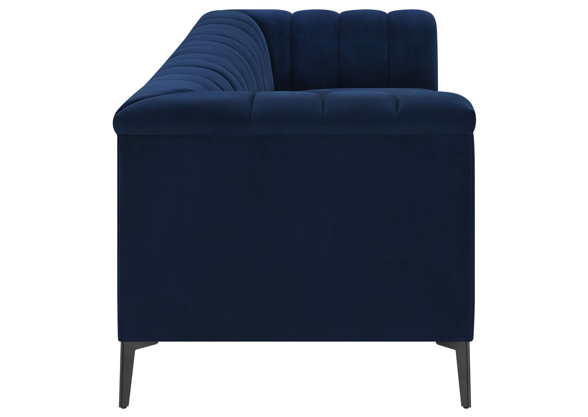 Chalet Tuxedo Arm Sofa Blue,Coaster Furniture