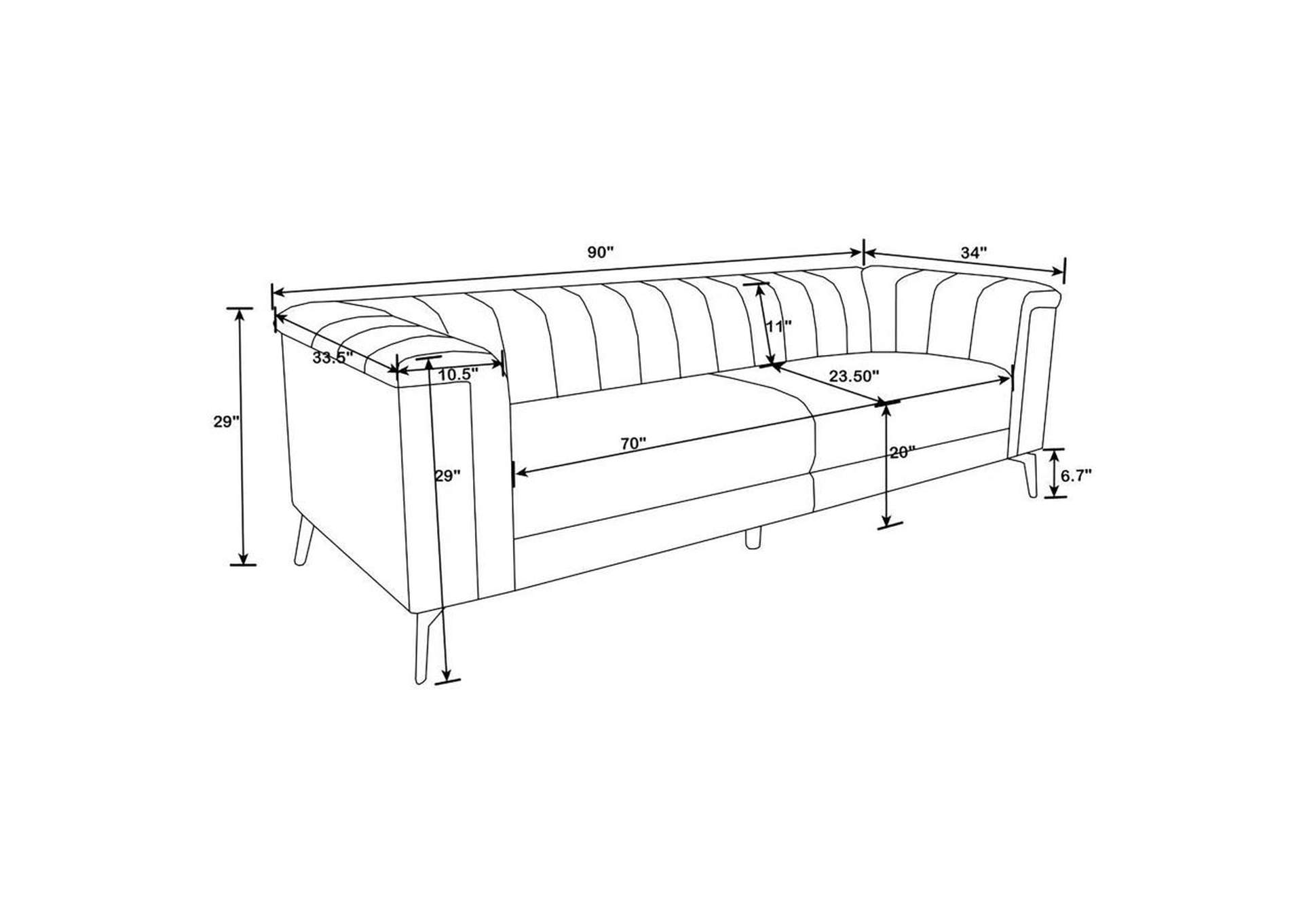 Chalet Tuxedo Arm Sofa Blue Family Furniture TX