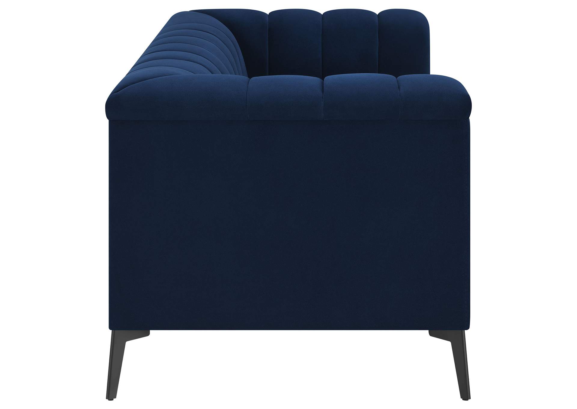 Chalet Tuxedo Arm Loveseat Blue,Coaster Furniture