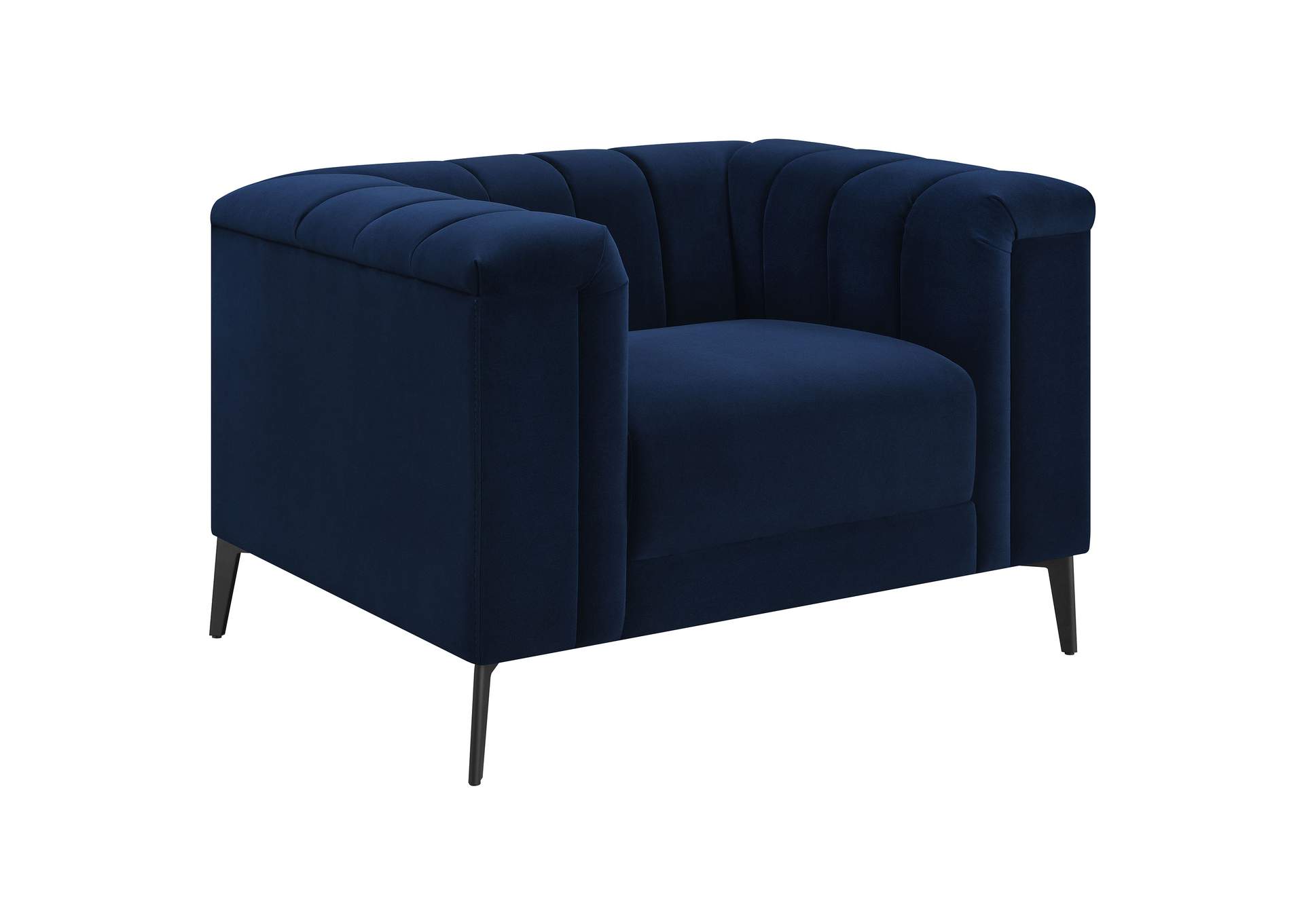 Chalet Tuxedo Arm Chair Blue,Coaster Furniture