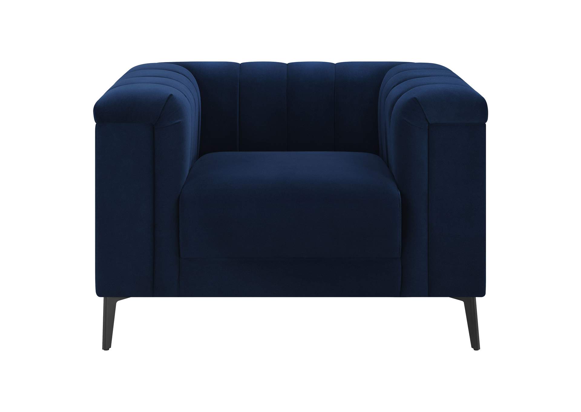 Chalet Tuxedo Arm Chair Blue,Coaster Furniture