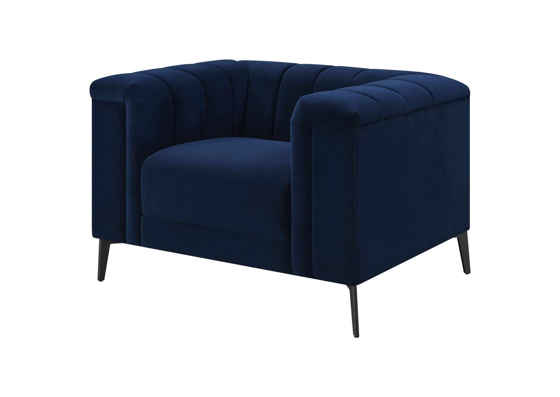 Chalet Tuxedo Arm Chair Blue,Coaster Furniture