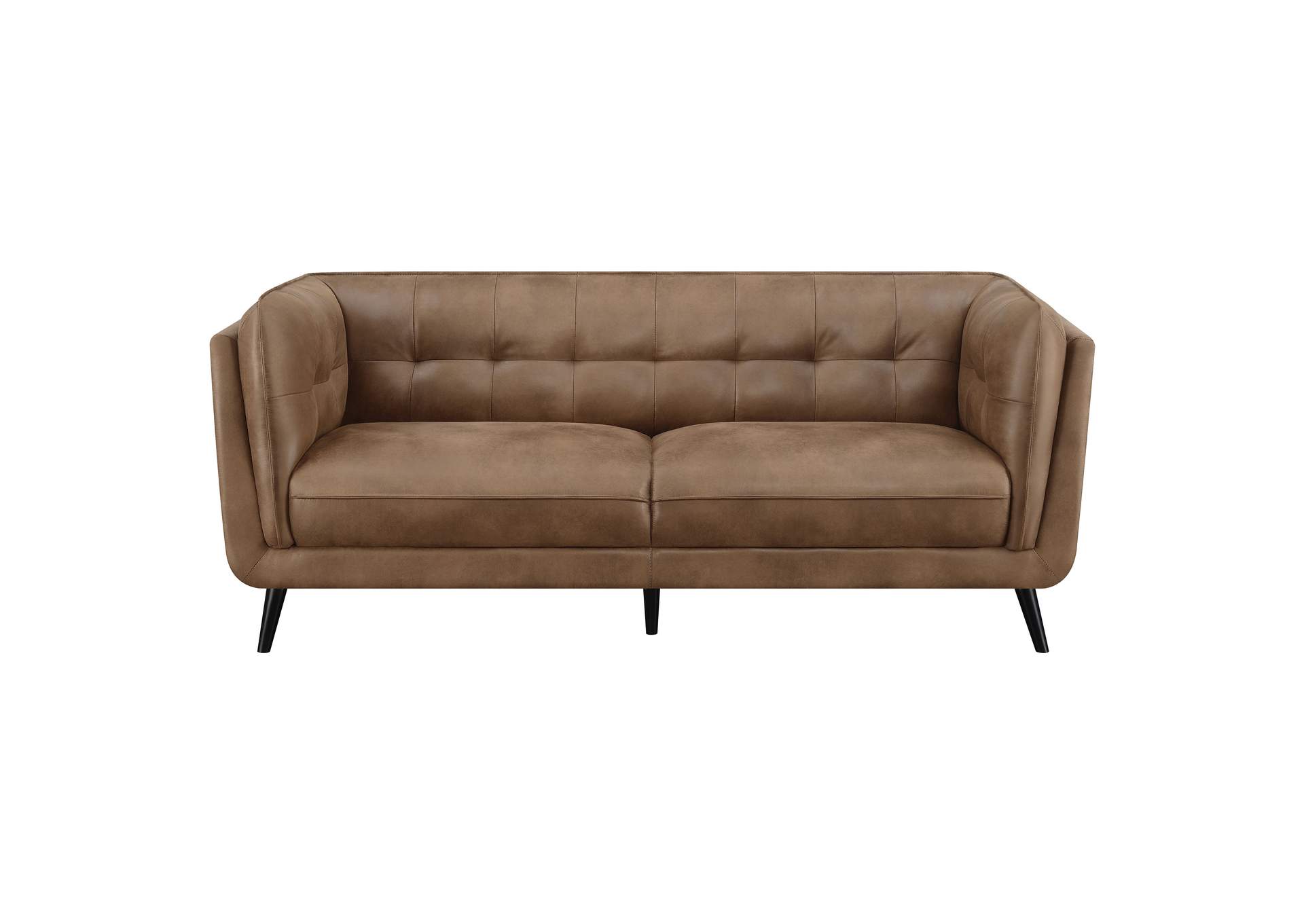 Thatcher Upholstered Button Tufted Sofa Brown,Coaster Furniture