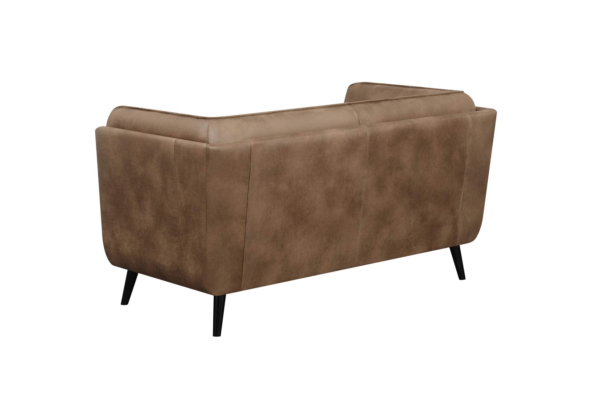 Thatcher Upholstered Button Tufted Loveseat Brown,Coaster Furniture