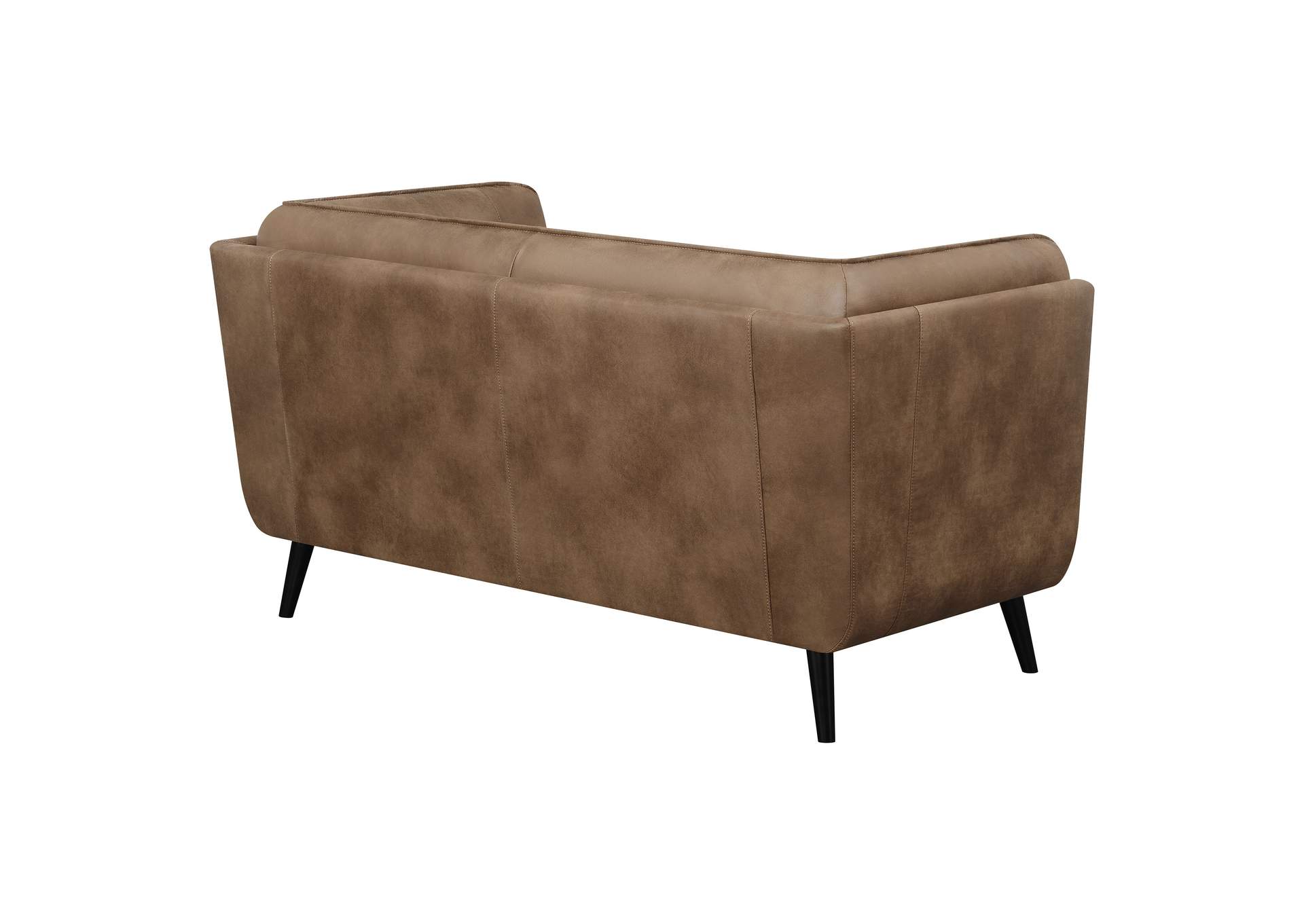 Thatcher Upholstered Button Tufted Loveseat Brown,Coaster Furniture