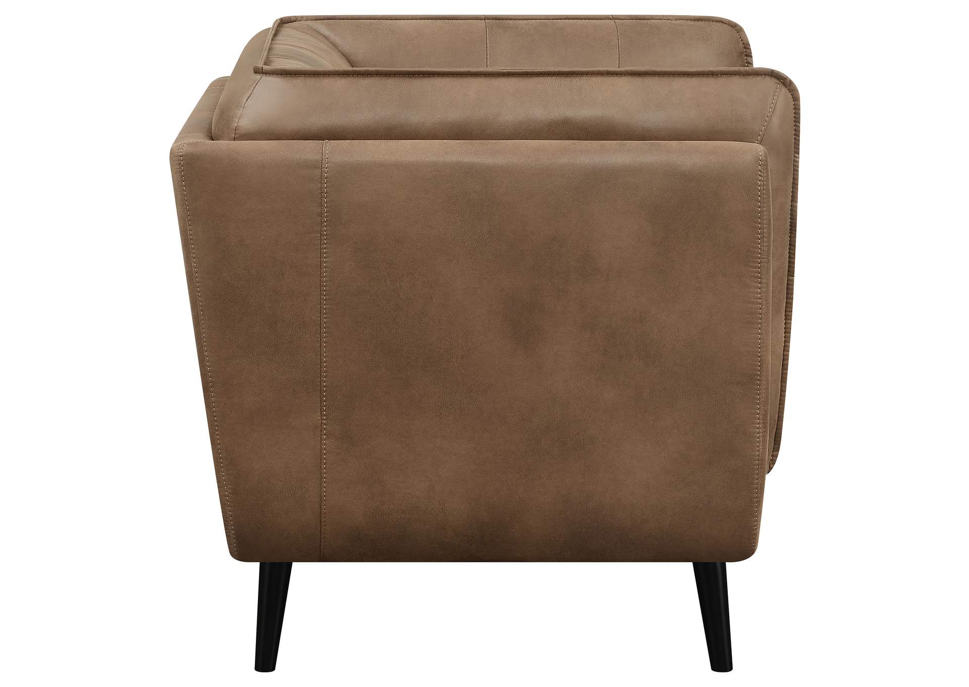 Thatcher Upholstered Button Tufted Chair Brown,Coaster Furniture