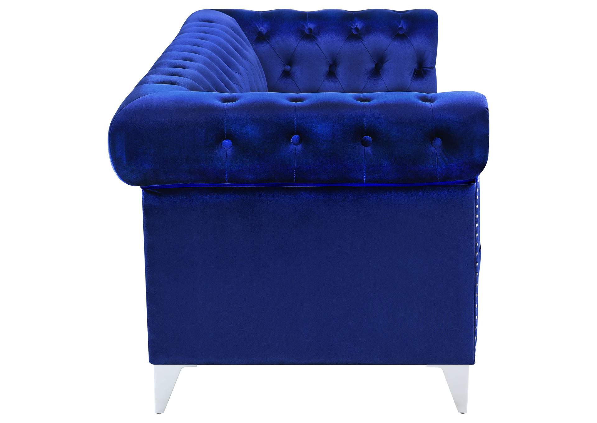 Bleker Tufted Tuxedo Arm Sofa Blue,Coaster Furniture