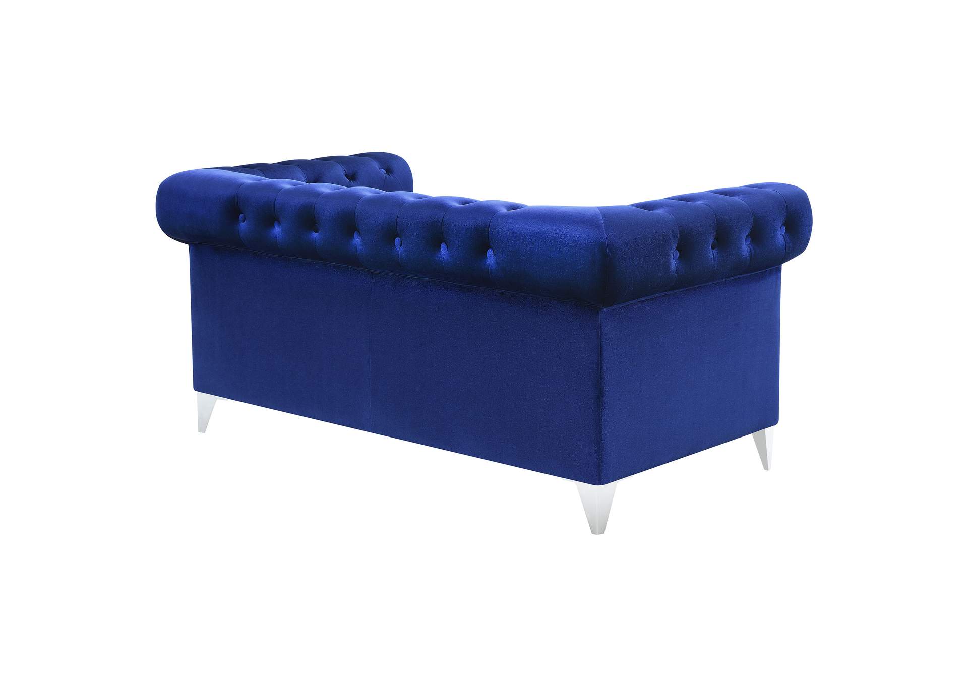 Bleker Tufted Tuxedo Arm Loveseat Blue,Coaster Furniture