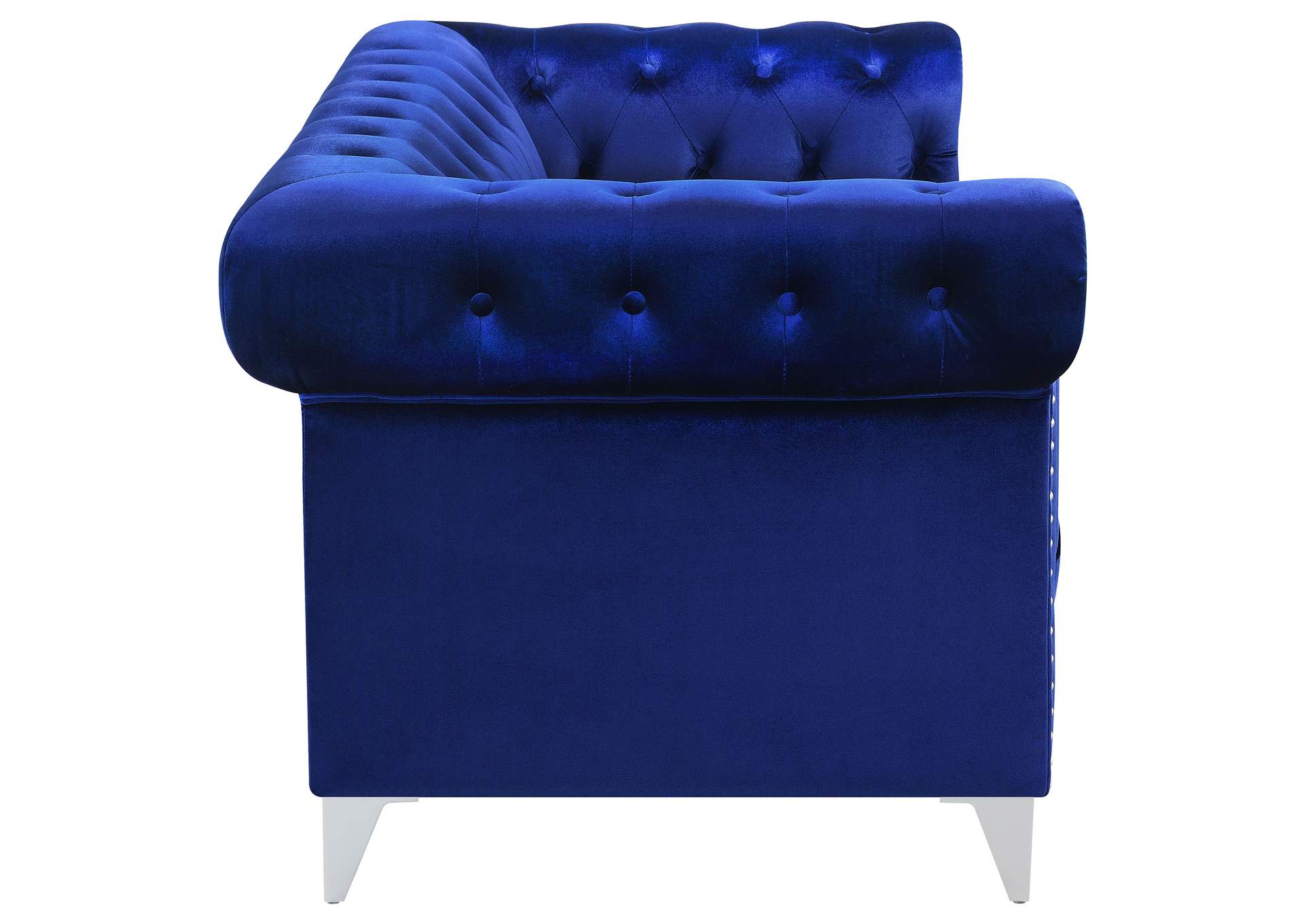 Bleker Tufted Tuxedo Arm Loveseat Blue,Coaster Furniture