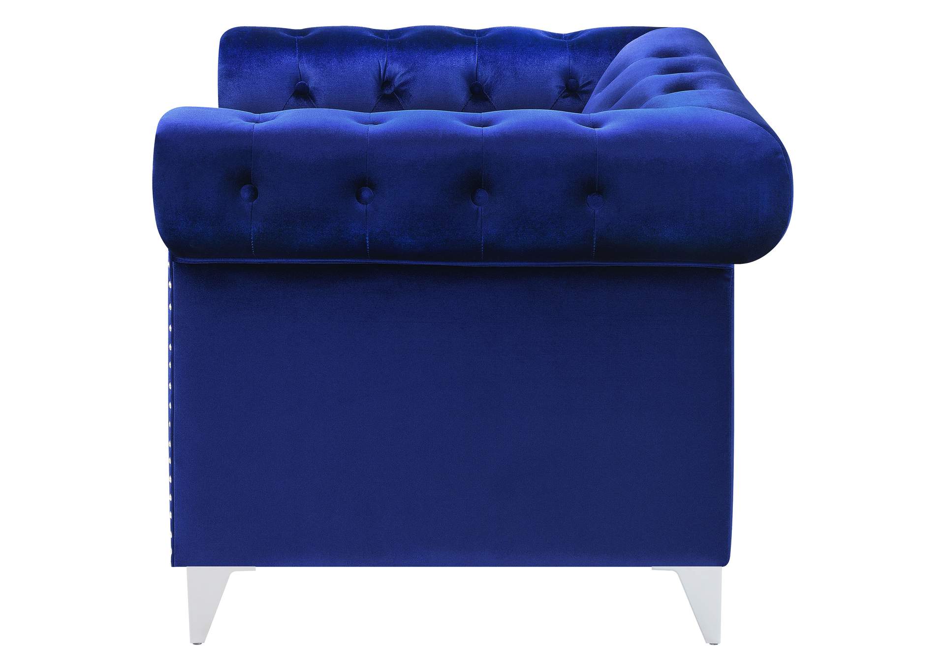 Bleker Tufted Tuxedo Arm Chair Blue,Coaster Furniture