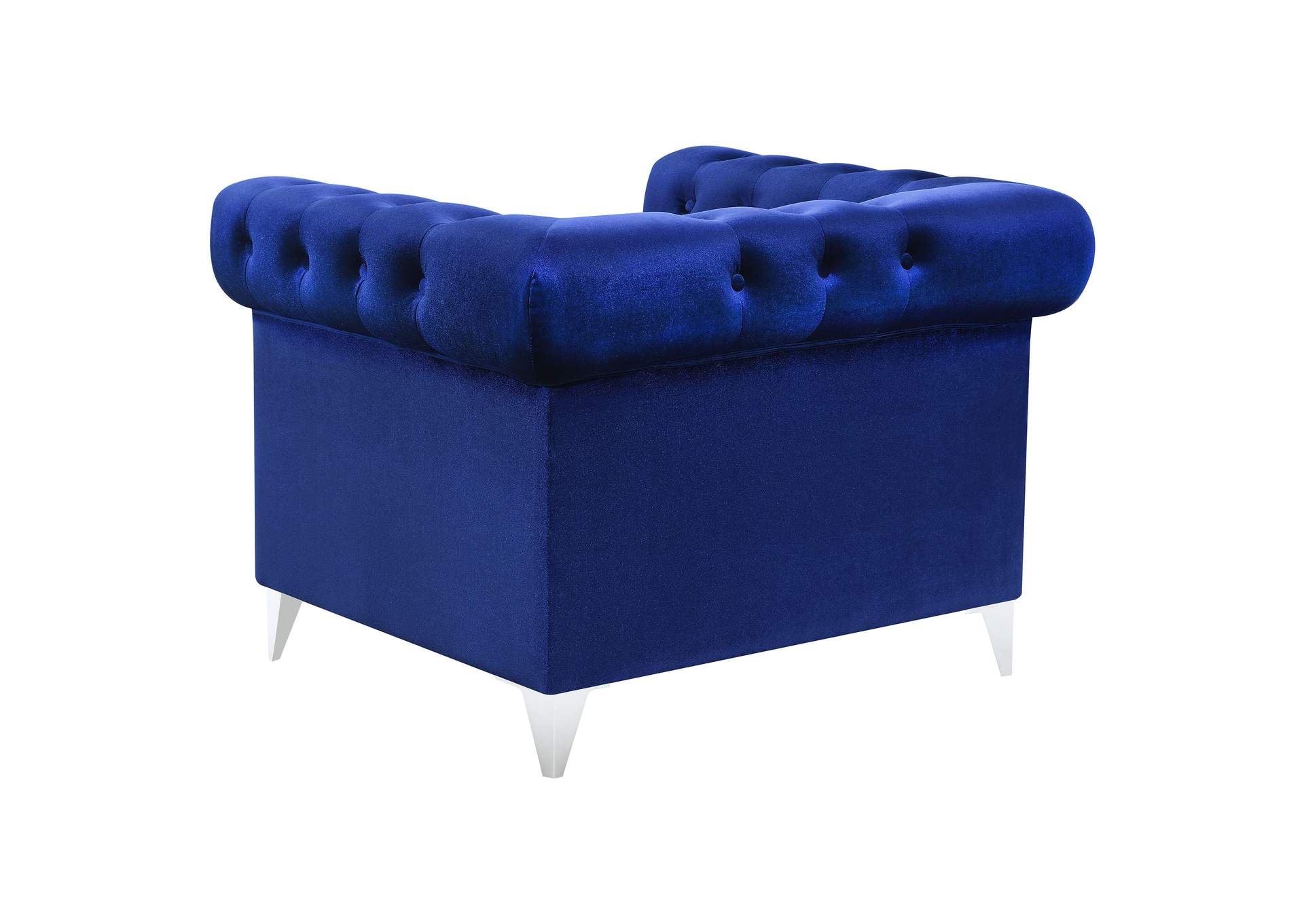 Bleker Tufted Tuxedo Arm Chair Blue,Coaster Furniture