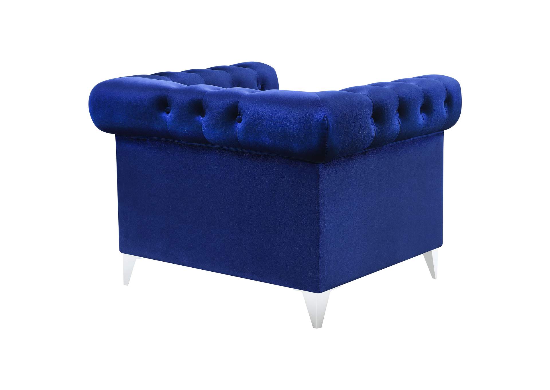 Bleker Tufted Tuxedo Arm Chair Blue,Coaster Furniture