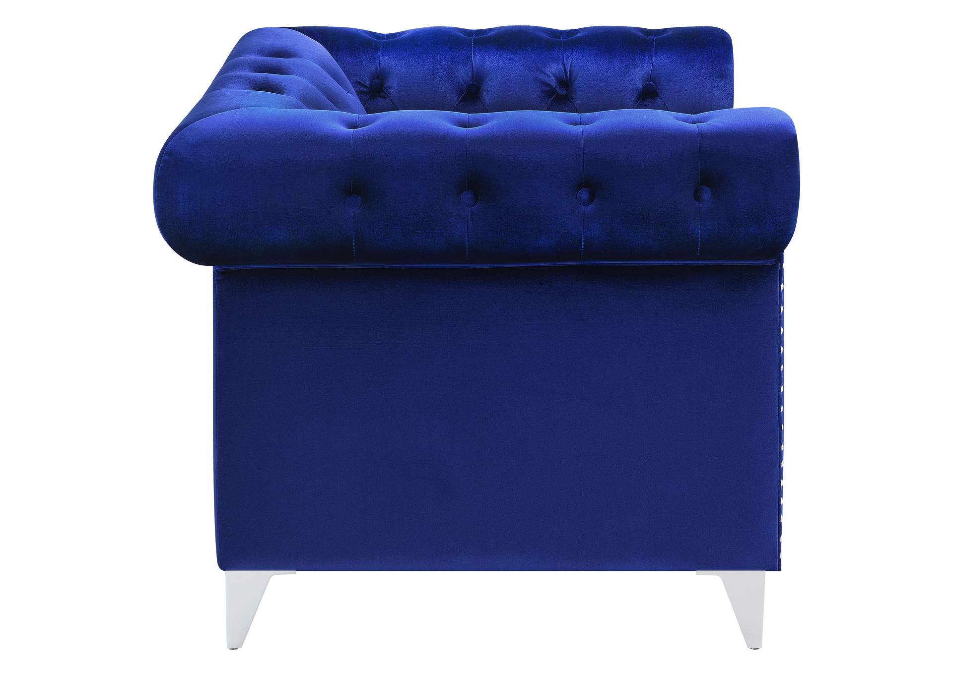 Bleker Tufted Tuxedo Arm Chair Blue,Coaster Furniture