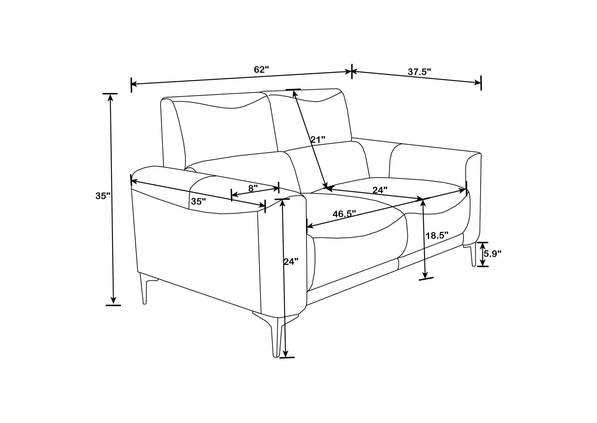 Glenmark 2-piece Track Arm Living Room Set Taupe,Coaster Furniture